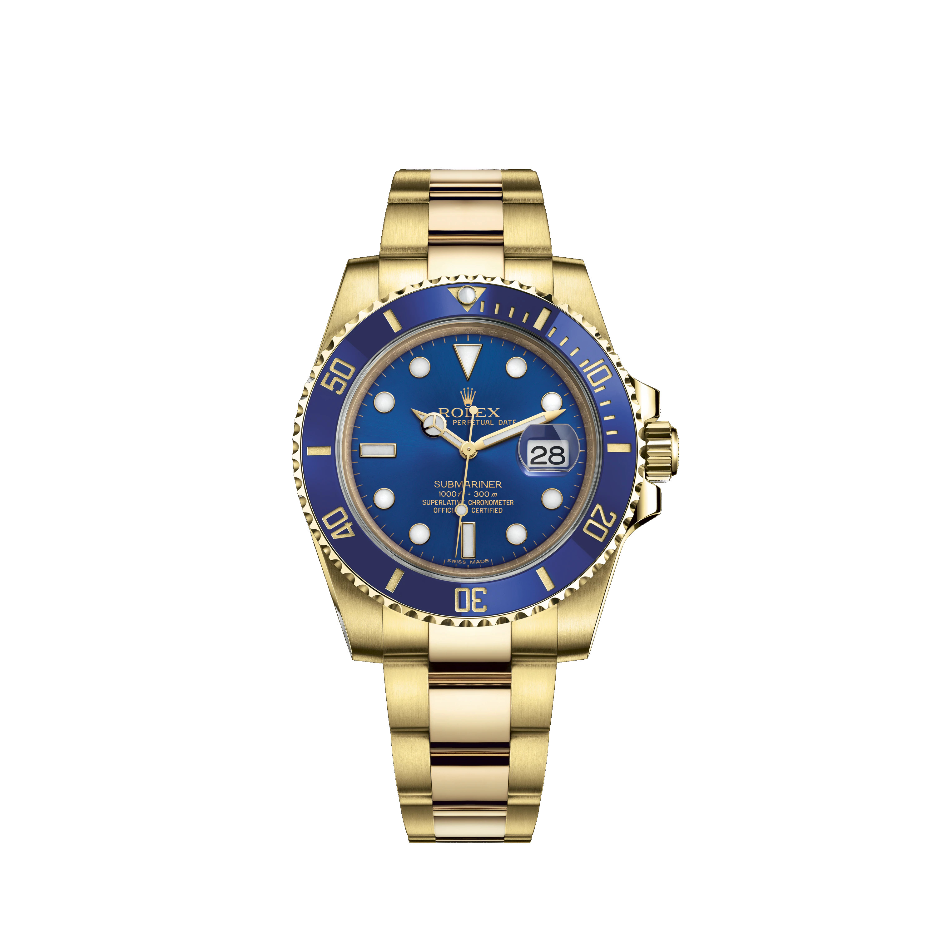 Submariner 116618LB Gold Watch (Blue)