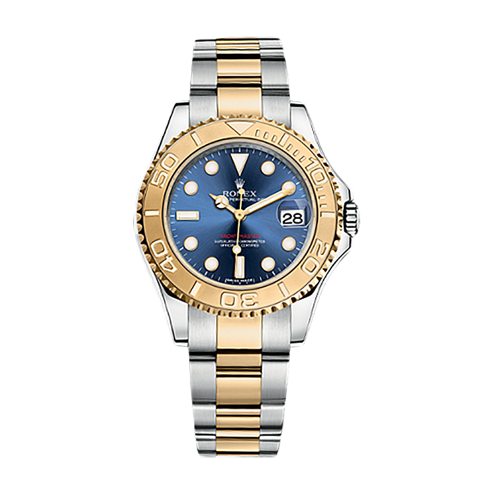 Yacht-Master 35 168623 Gold & Stainless Steel Watch (Blue)