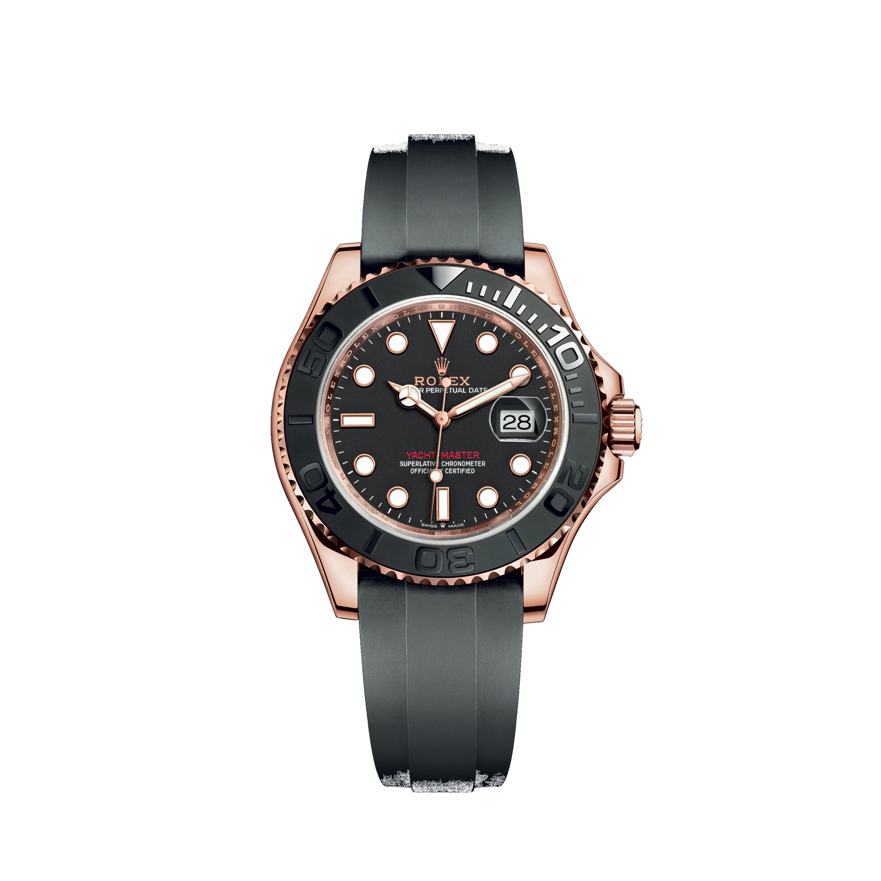 Yacht-Master 40 126655 Rose Gold Watch (Black)