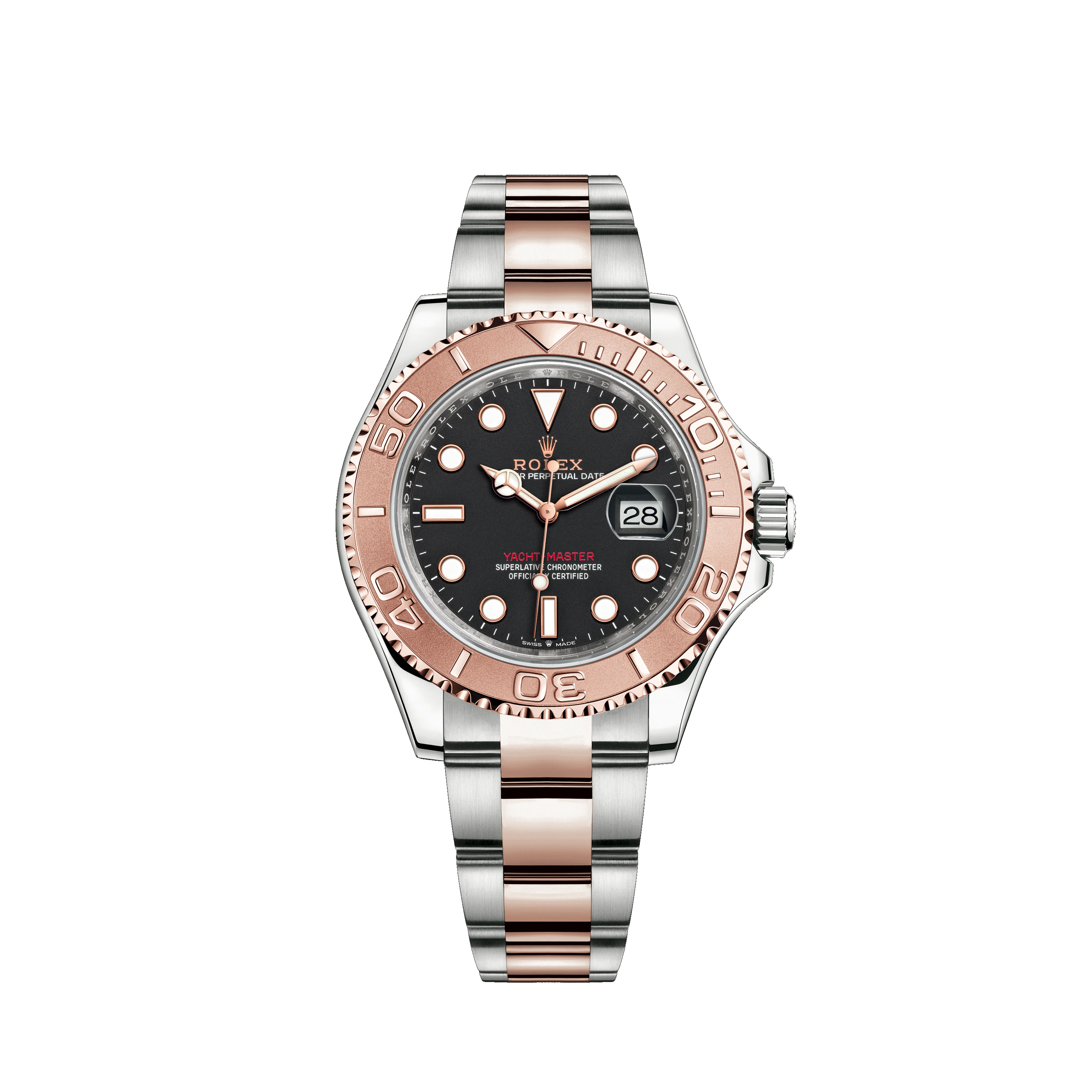 Yacht-Master 40 126621 Rose Gold & Stainless Steel Watch (Black)
