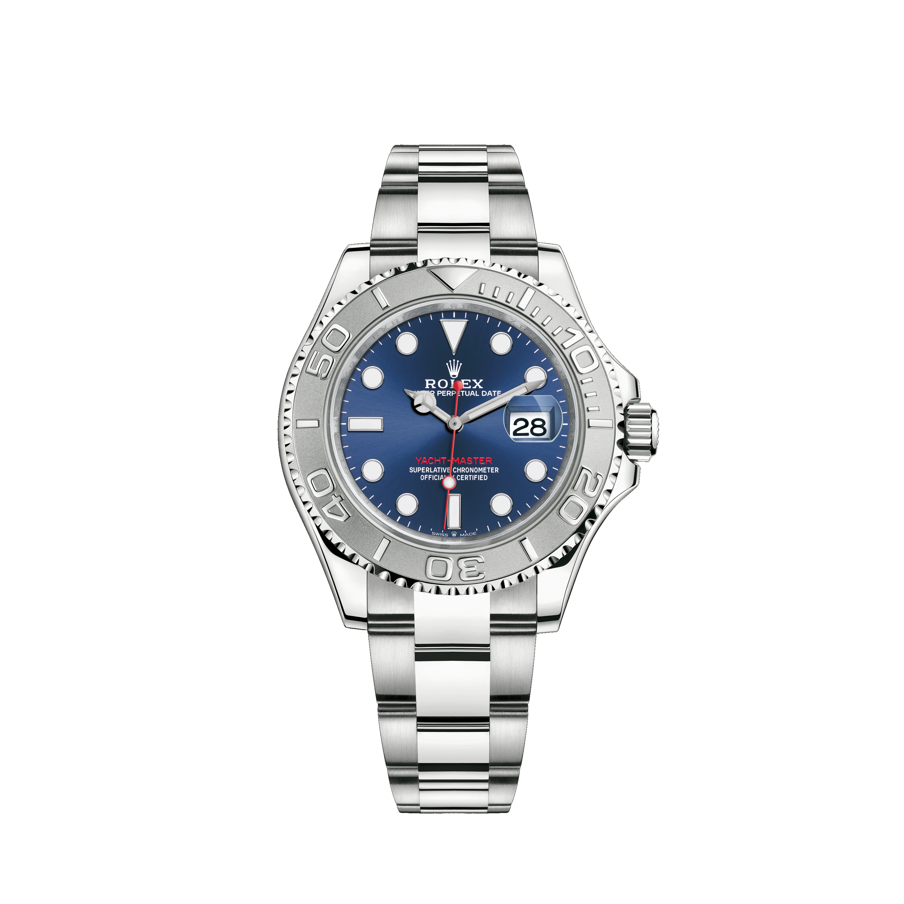 Yacht-Master 126622 Oystersteel & Platinum Watch (Blue)