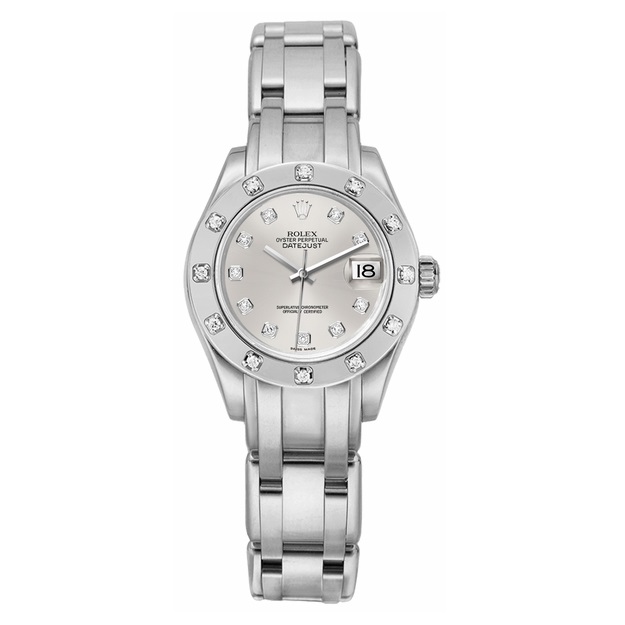 Pearlmaster Silver Dial Women's Watch 28mm