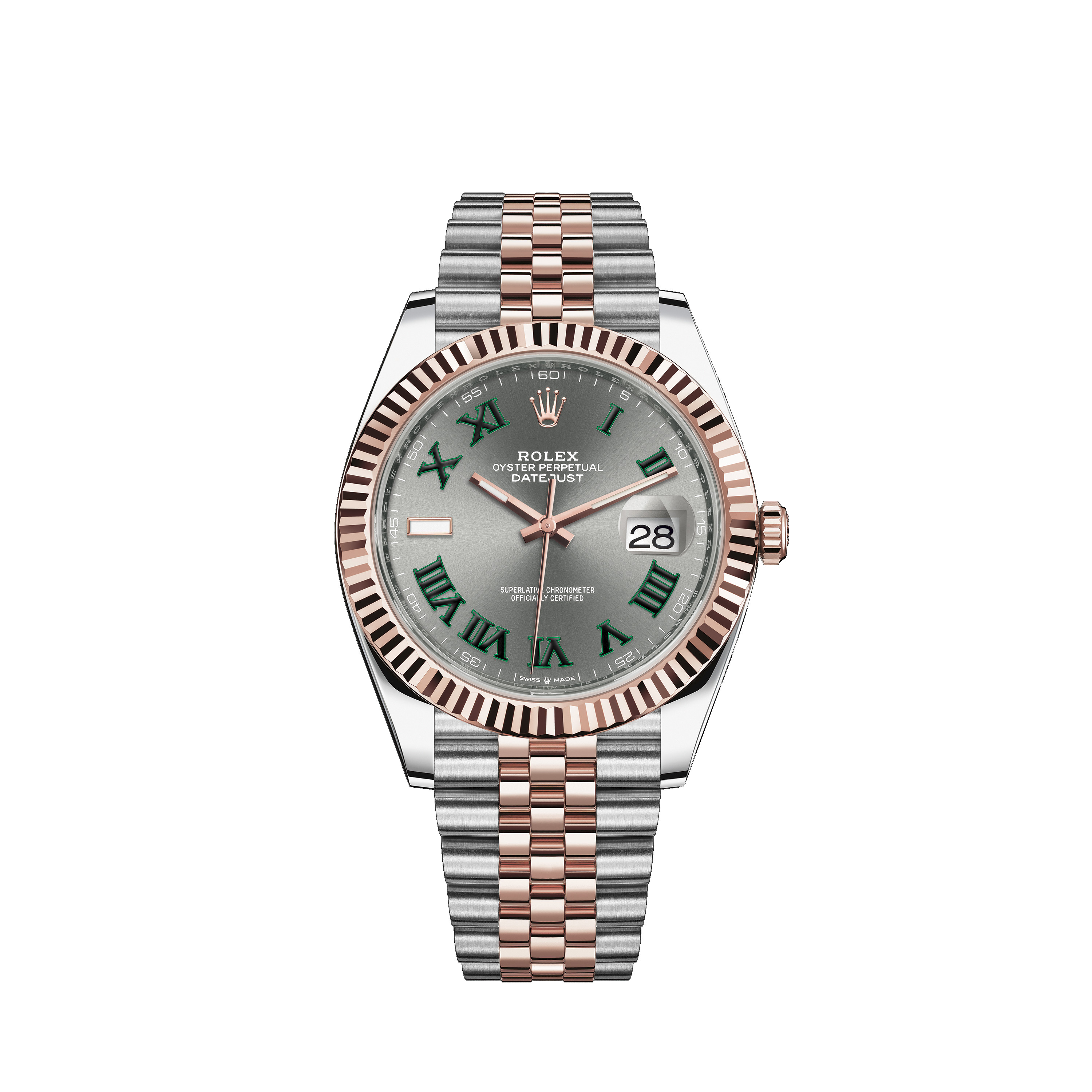 Datejust 41 126331 Rose Gold & Stainless Steel Watch (Slate)