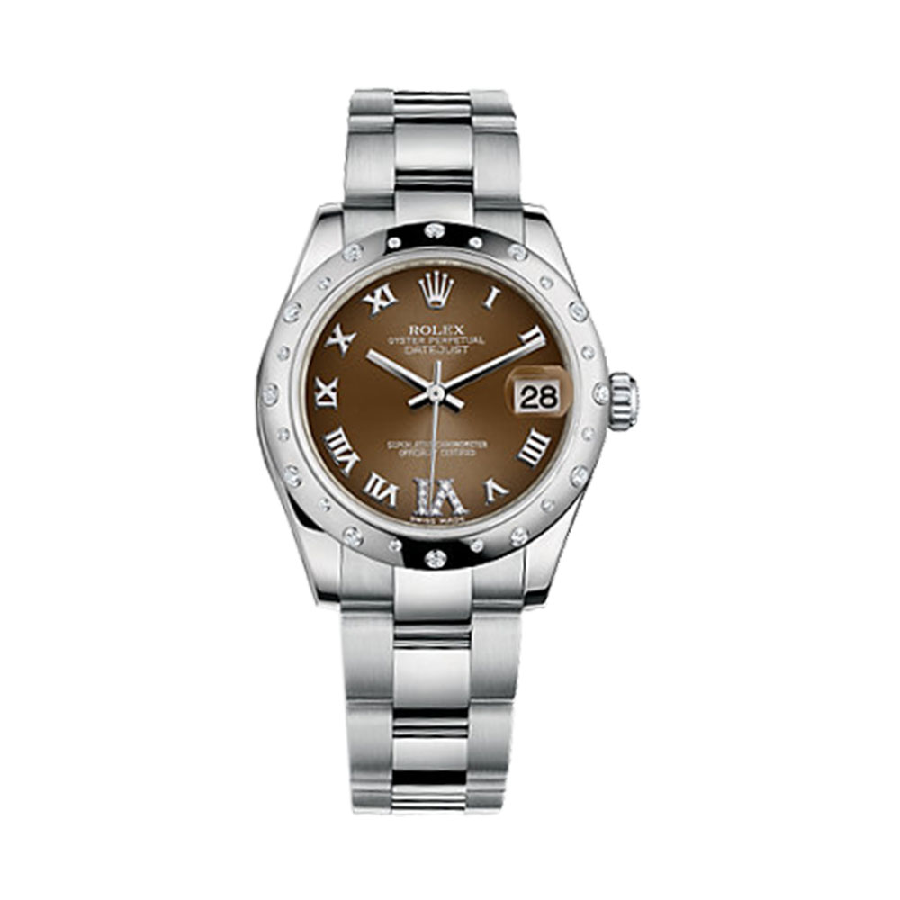 Datejust 31 178344 White Gold & Stainless Steel Watch (Bronze) - Click Image to Close