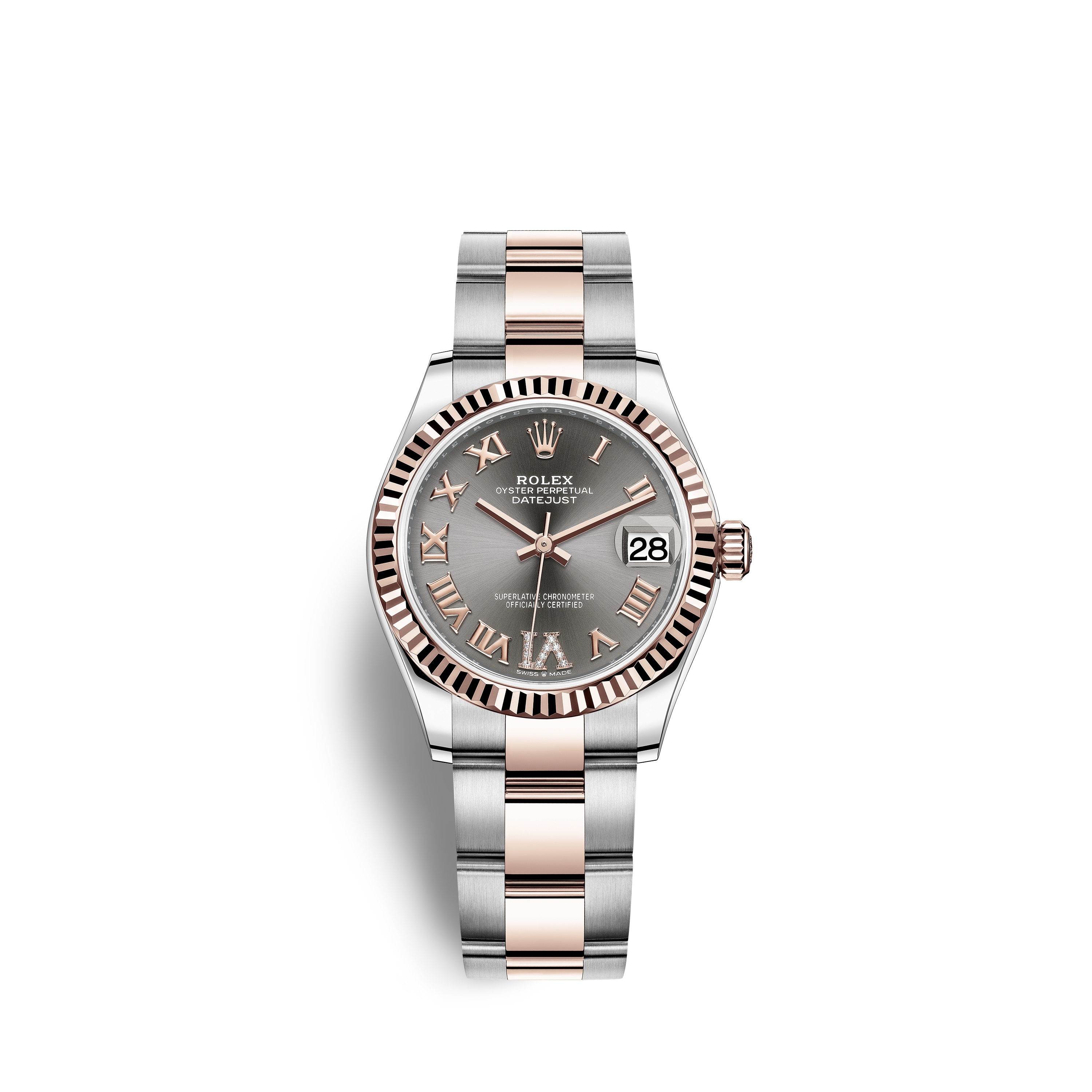 Datejust 31 278271 Rose Gold & Stainless Steel Watch (Rhodium Set with Diamonds)