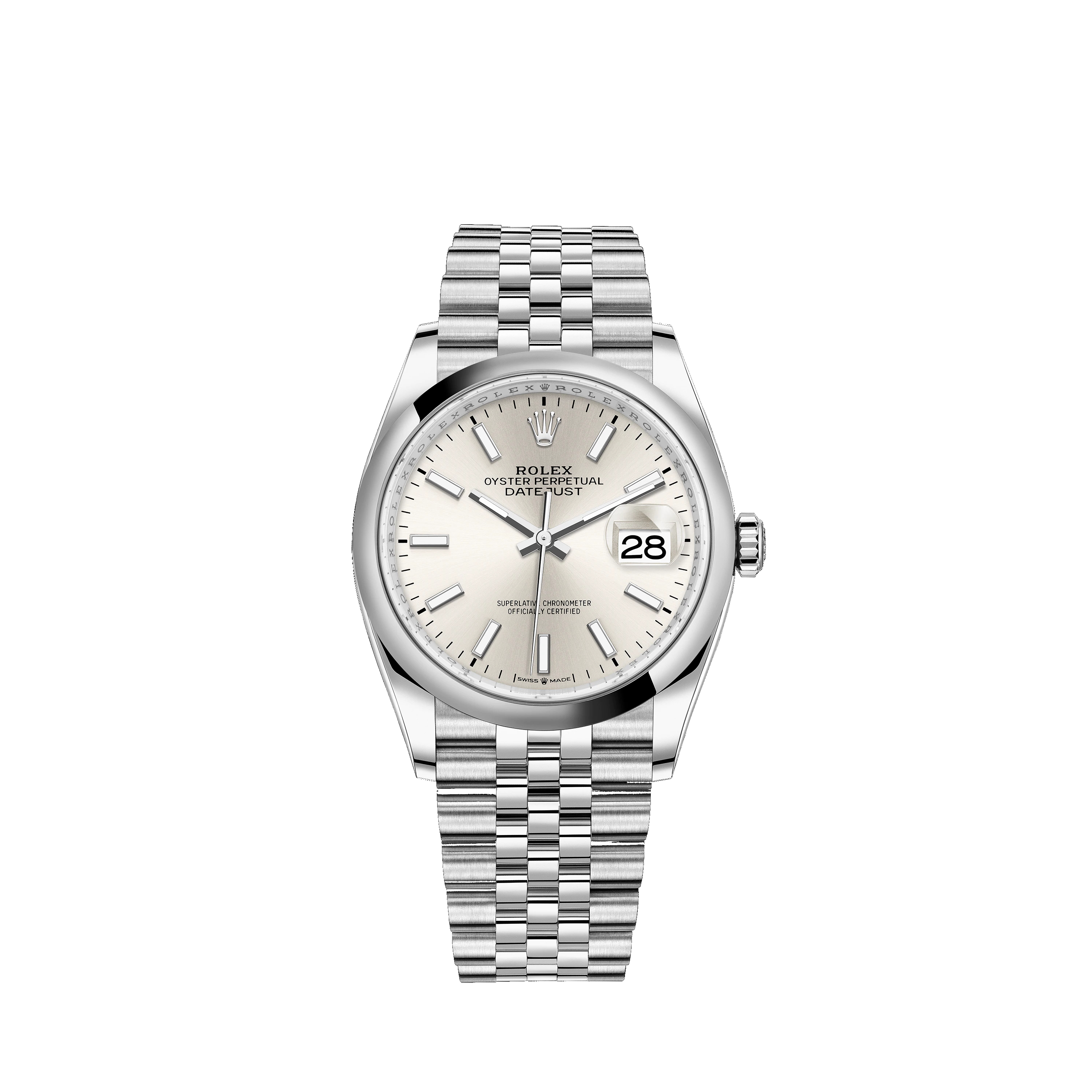 Datejust 36 126200 Stainless Steel Watch (Silver)