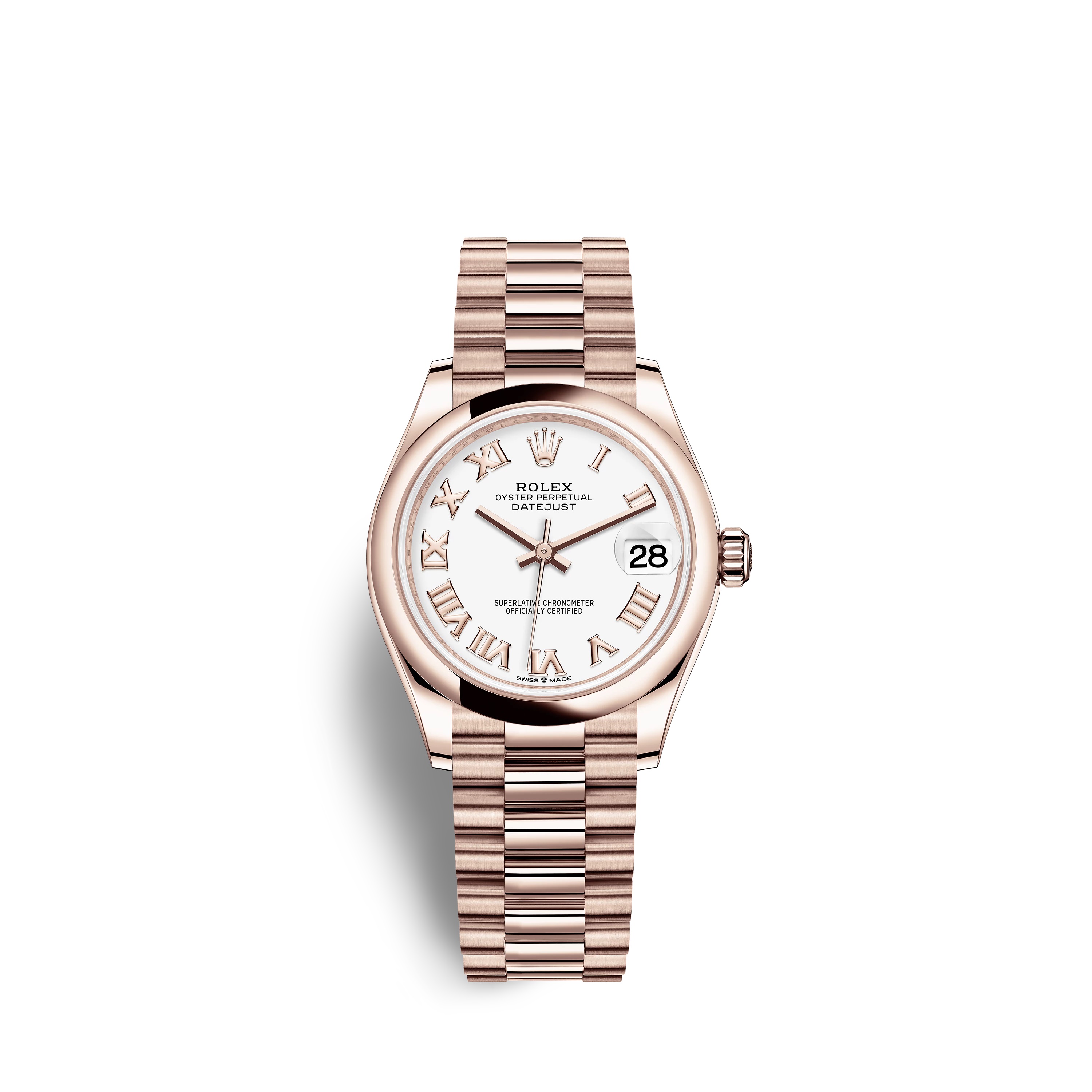 Datejust 31 278245 Rose Gold Watch (White) - Click Image to Close