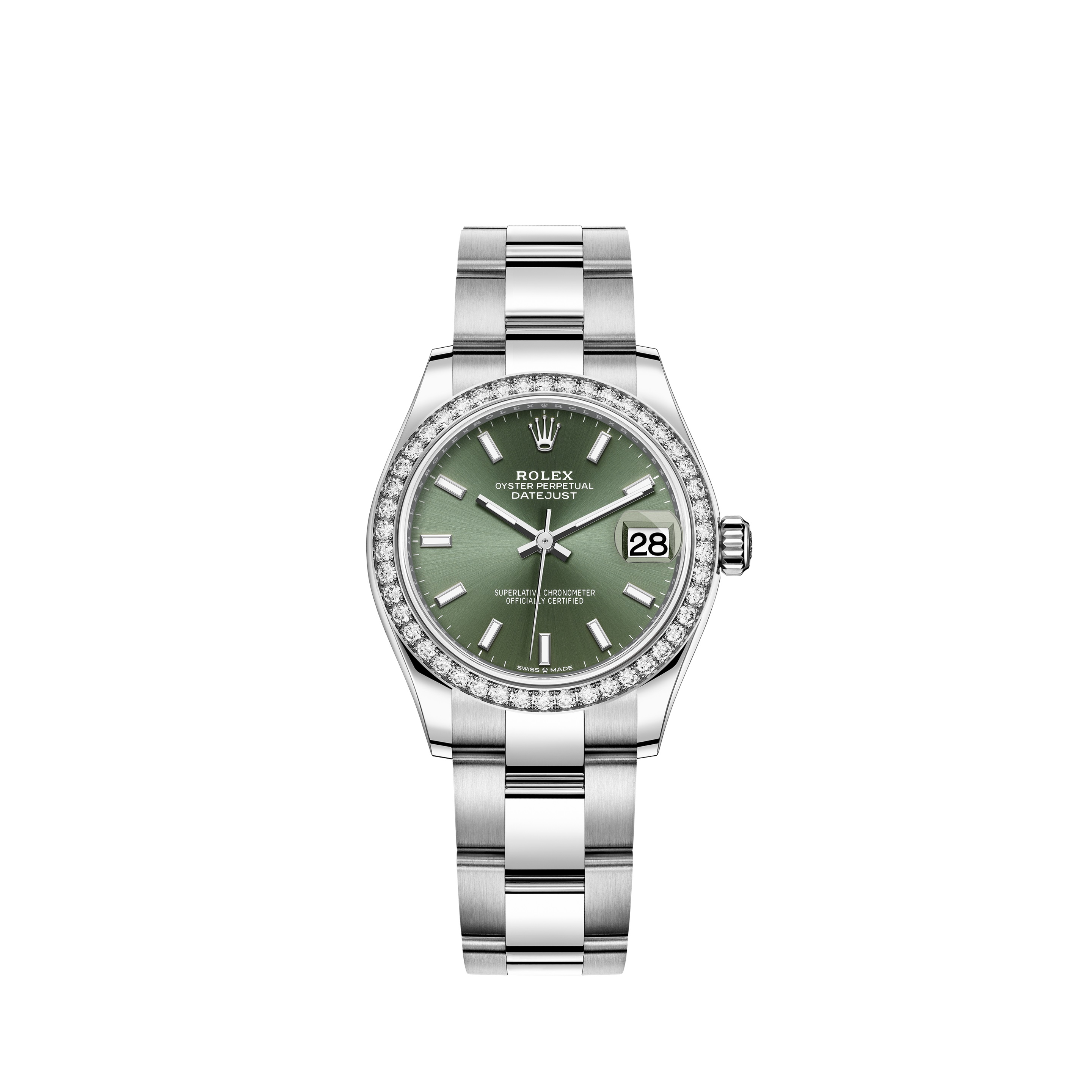 Datejust 31 278384RBR White Gold & Stainless Steel Watch (Mint Green) - Click Image to Close