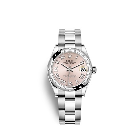 Datejust 31 278344RBR White Gold & Stainless Steel Watch (Pink) - Click Image to Close