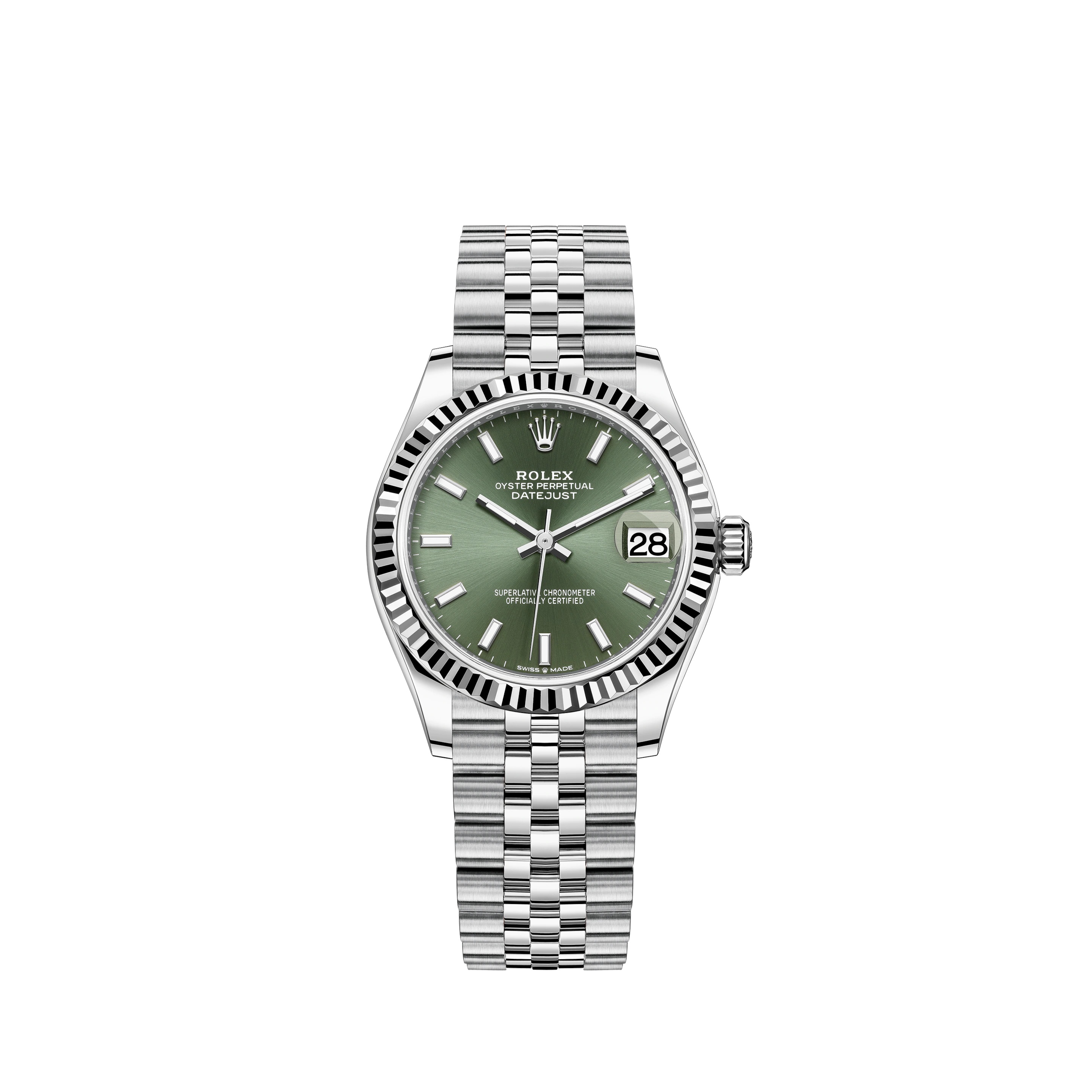 Datejust 31 278274 White Gold & Stainless Steel Watch (Mint Green)