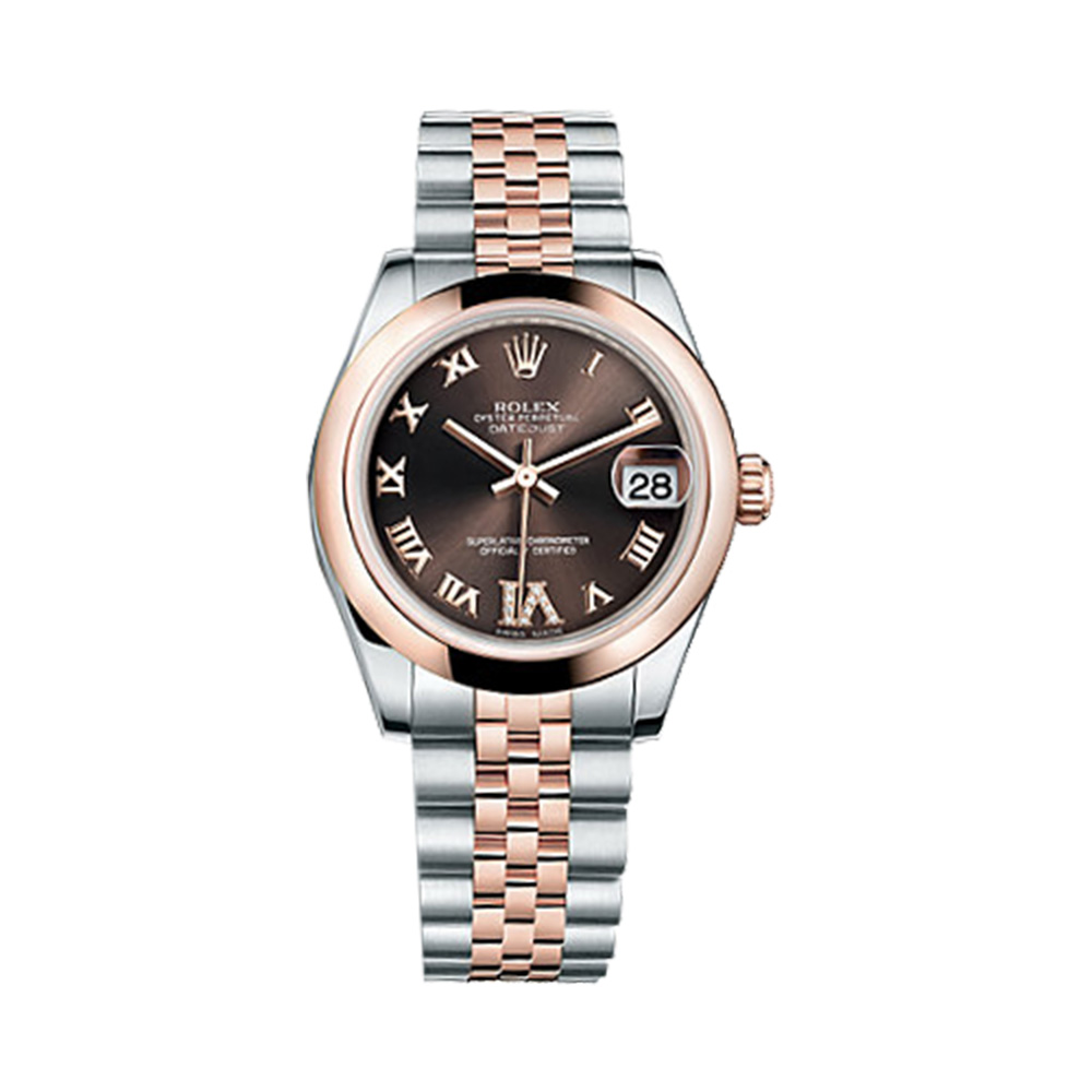 Datejust 31 178241 Rose Gold & Stainless Steel Watch (Chocolate Set with Diamonds)