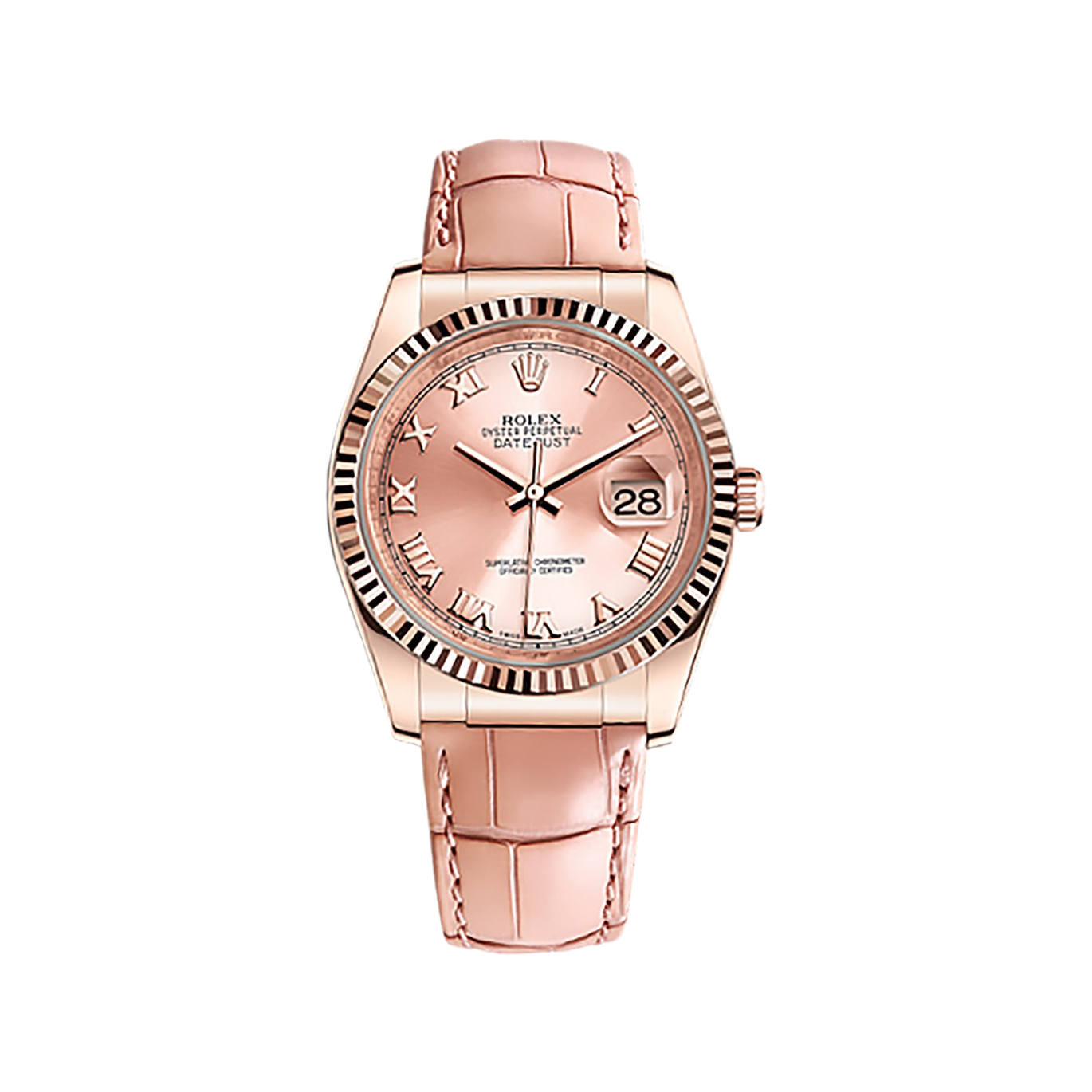 Datejust 36 116135 Rose Gold Watch (Pink) - Click Image to Close