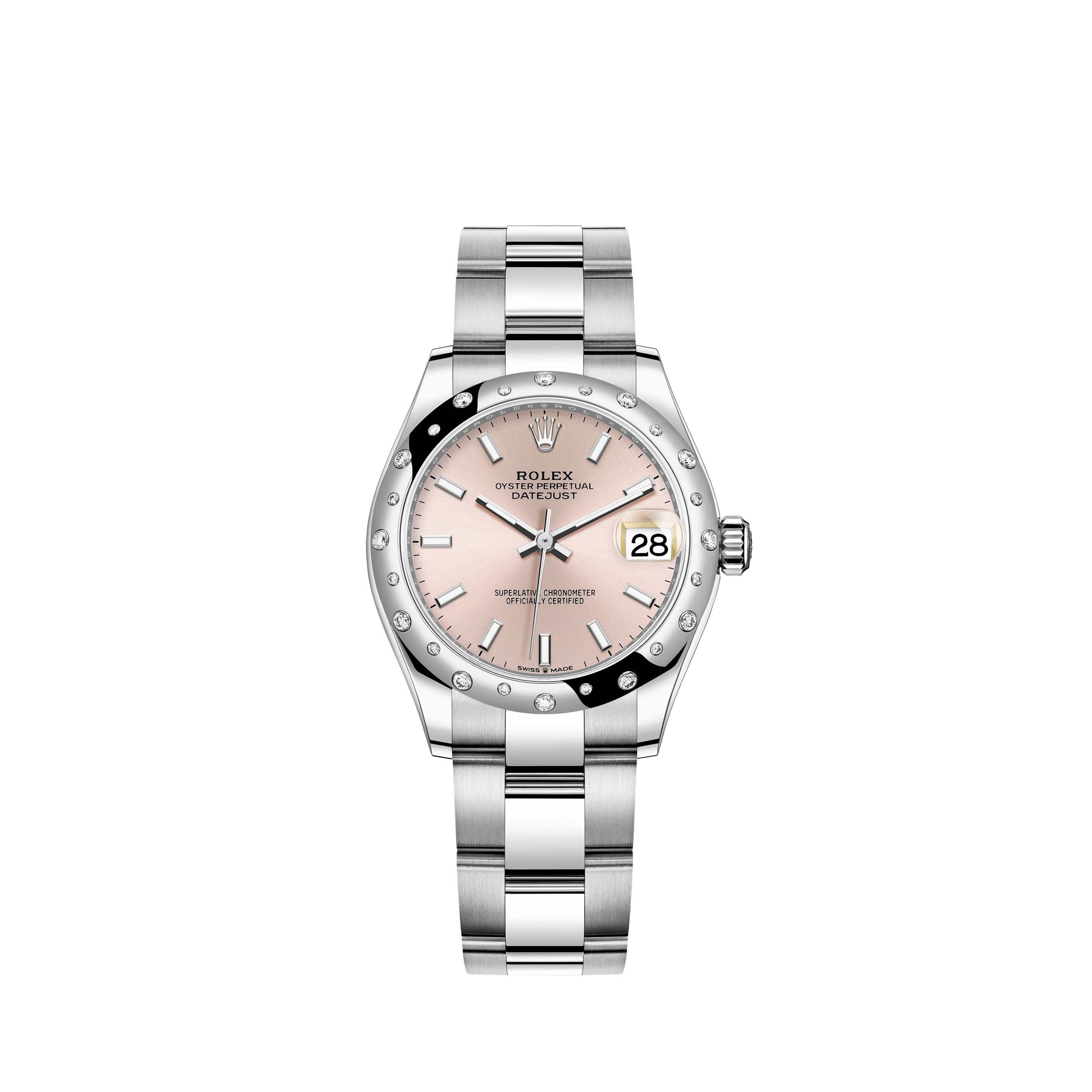 Datejust 31 278344RBR White Gold & Stainless Steel Watch (Pink)