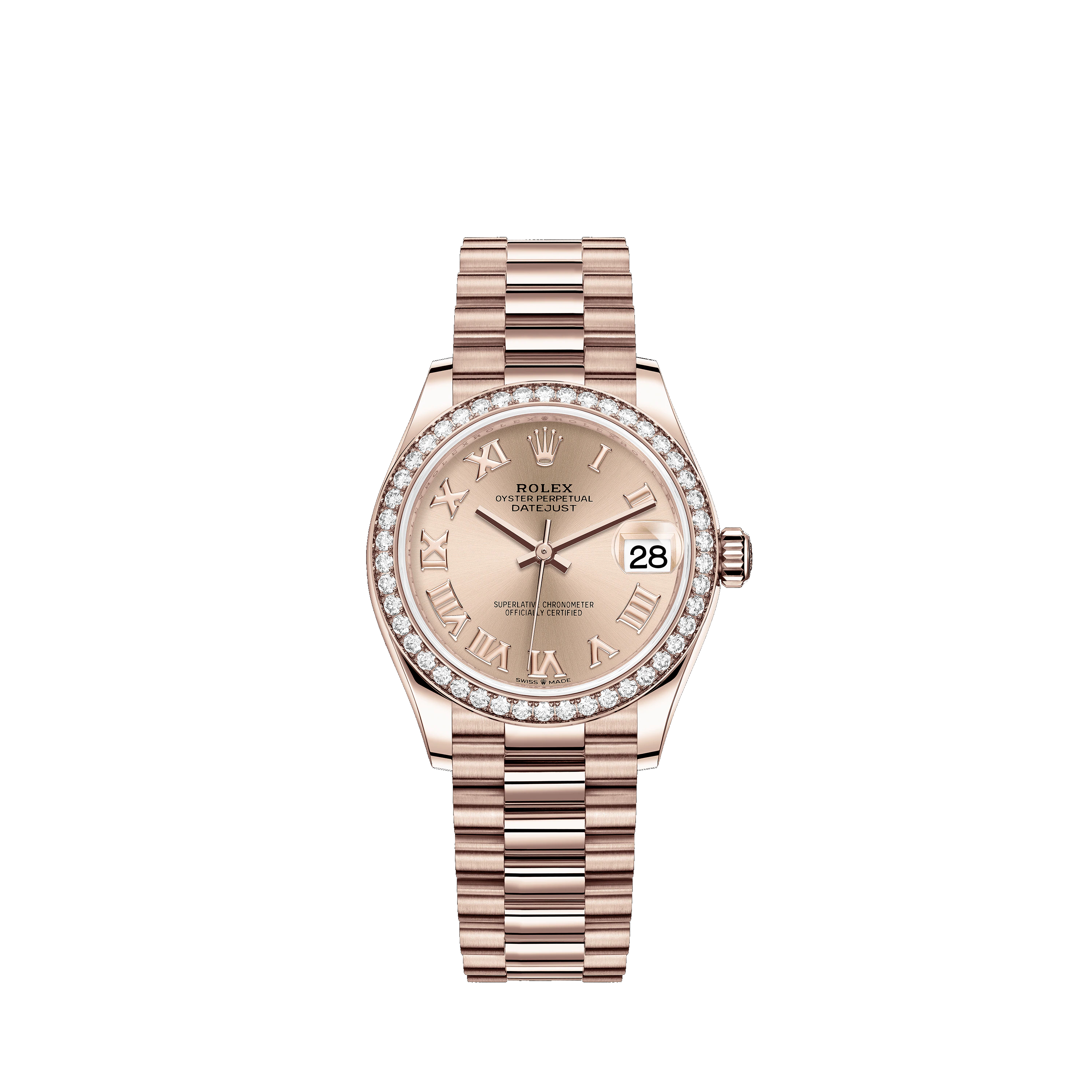 Datejust 31 278285RBR Rose Gold & Diamonds Watch (Rosé Colour) - Click Image to Close