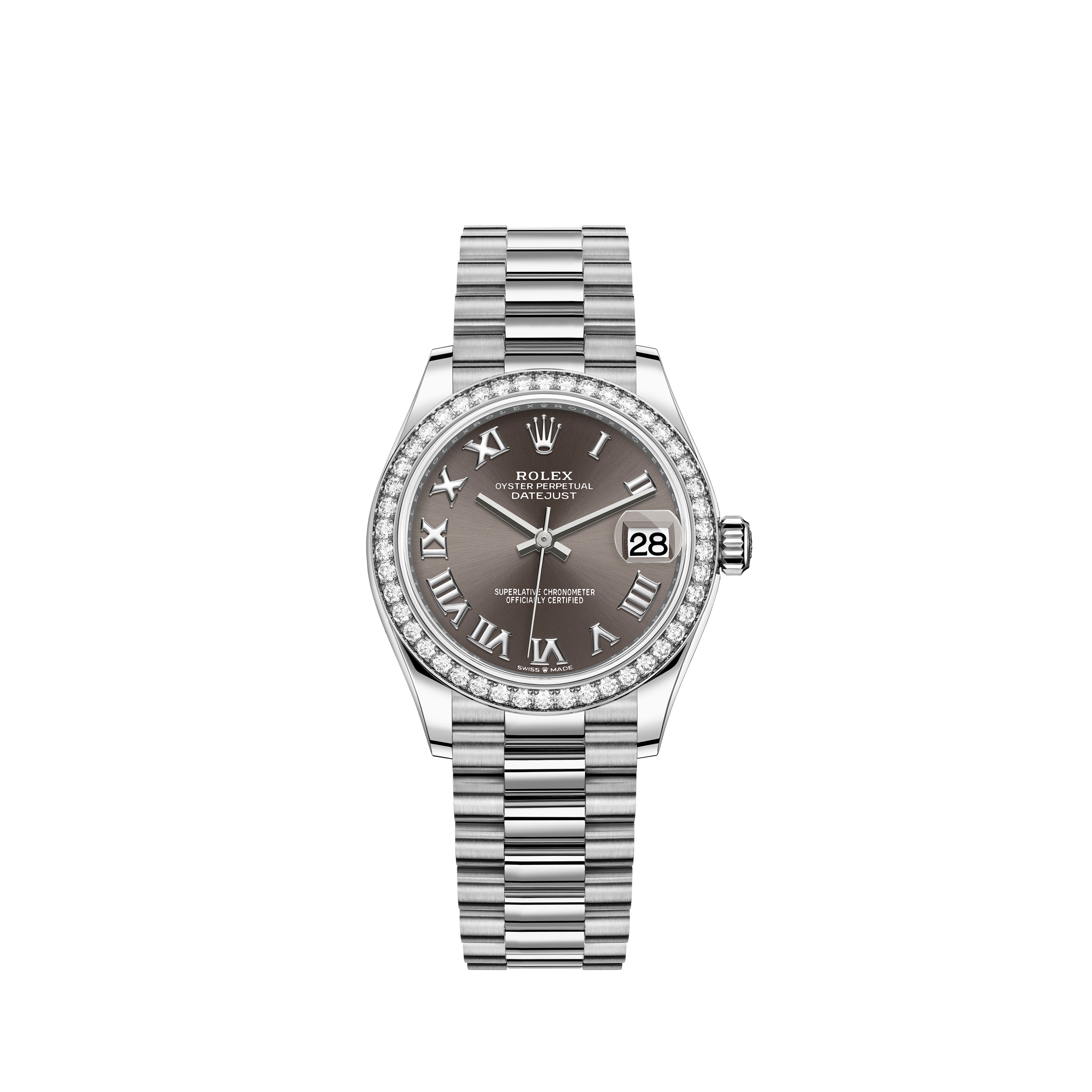 Datejust 31 278289RBR White Gold Watch (Dark Grey)
