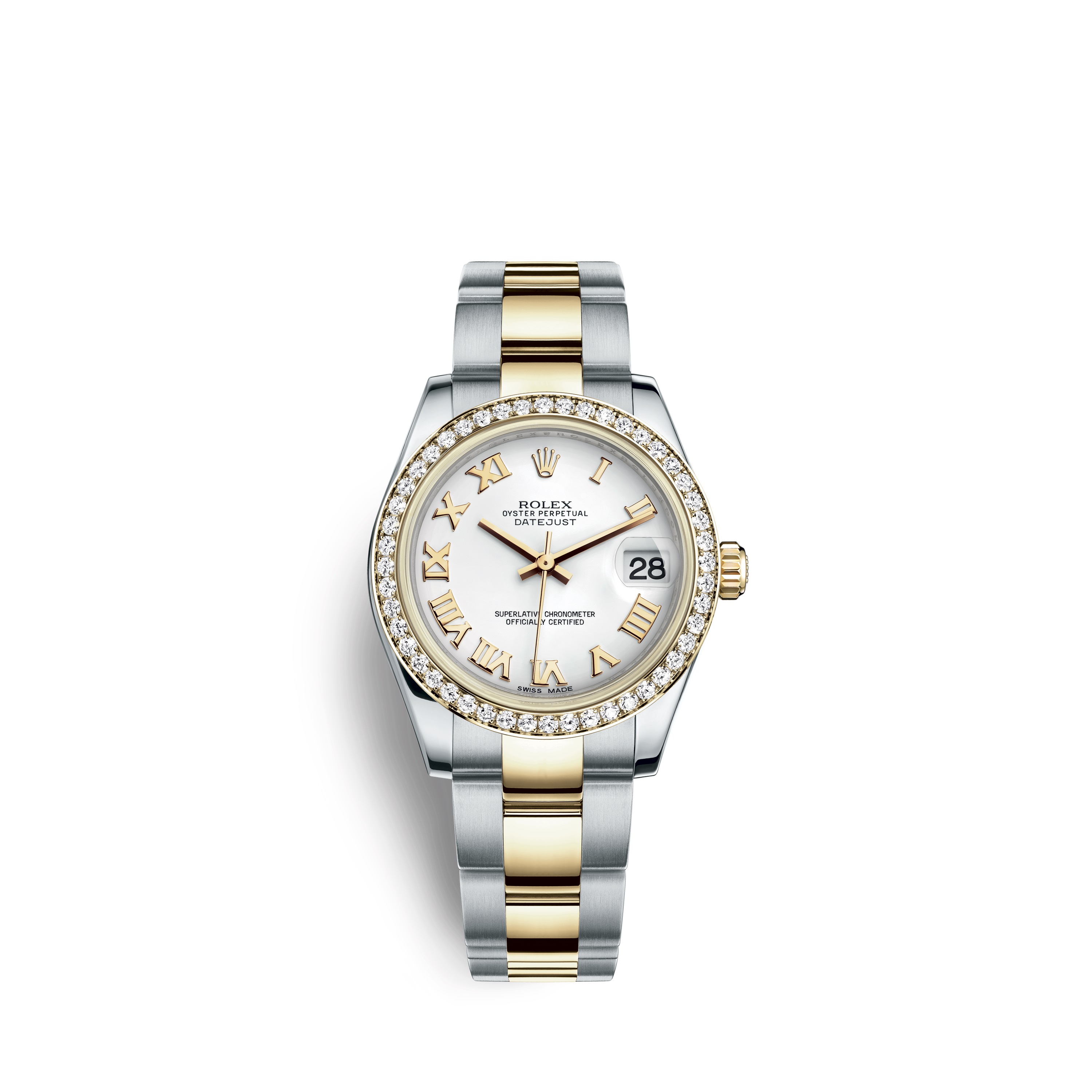 Datejust 31 178383 Gold and Stainless Steel Watch (White)