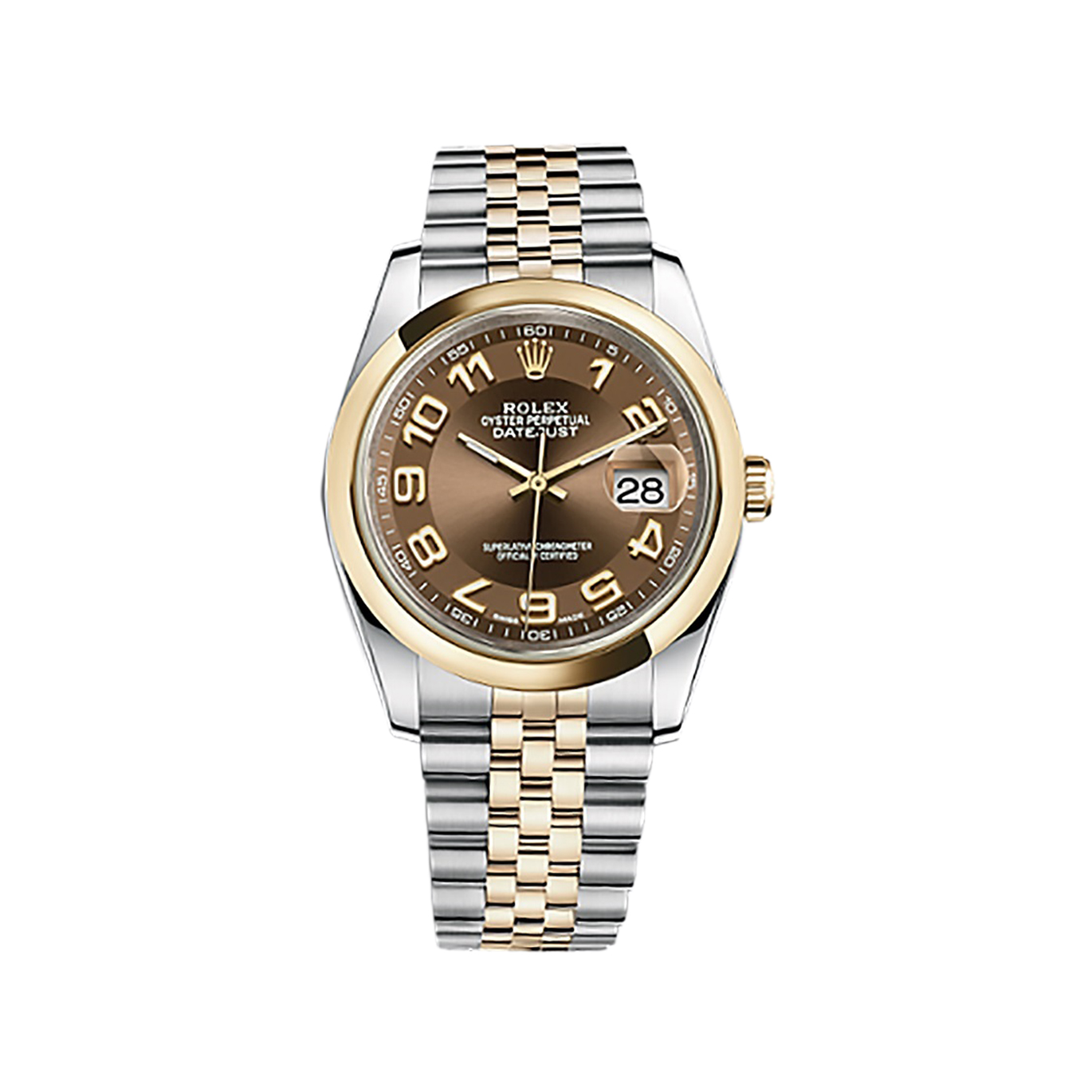 Datejust 36 116203 Gold & Stainless Steel Watch (Bronze) - Click Image to Close