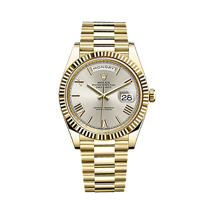 Day-Date 40 228238 Gold Watch (Silver)