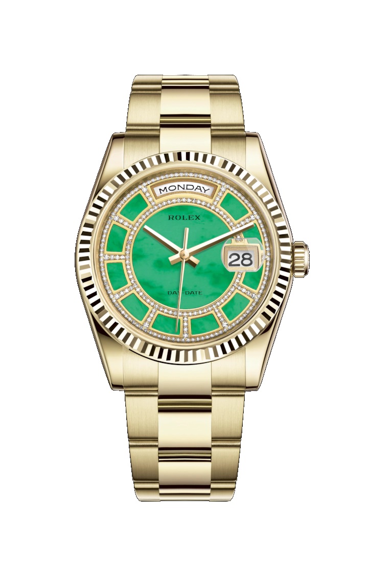 Day-Date 36 118238 Gold Watch (Carousel of Green Jade)