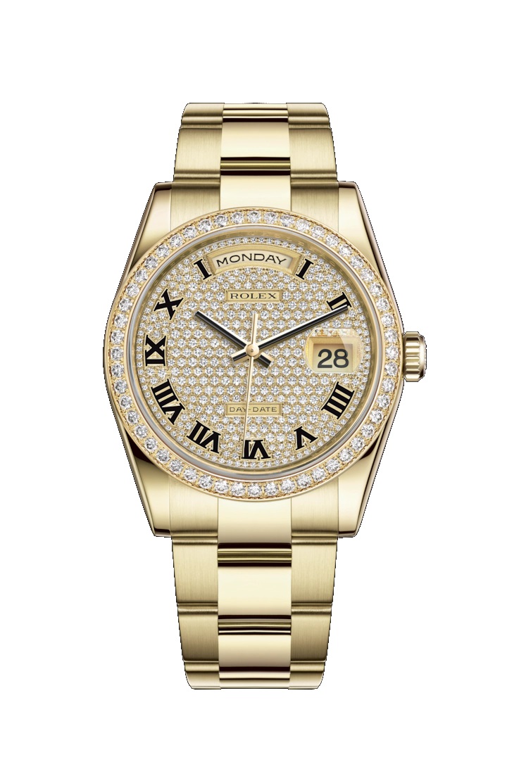 Day-Date 36 118348 Gold Watch (Diamond-Paved)