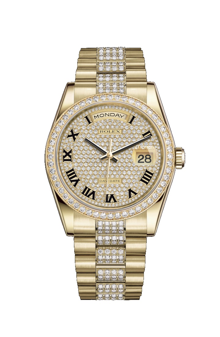 Day-Date 36 118348 Gold & Diamonds Watch (Diamond-Paved)