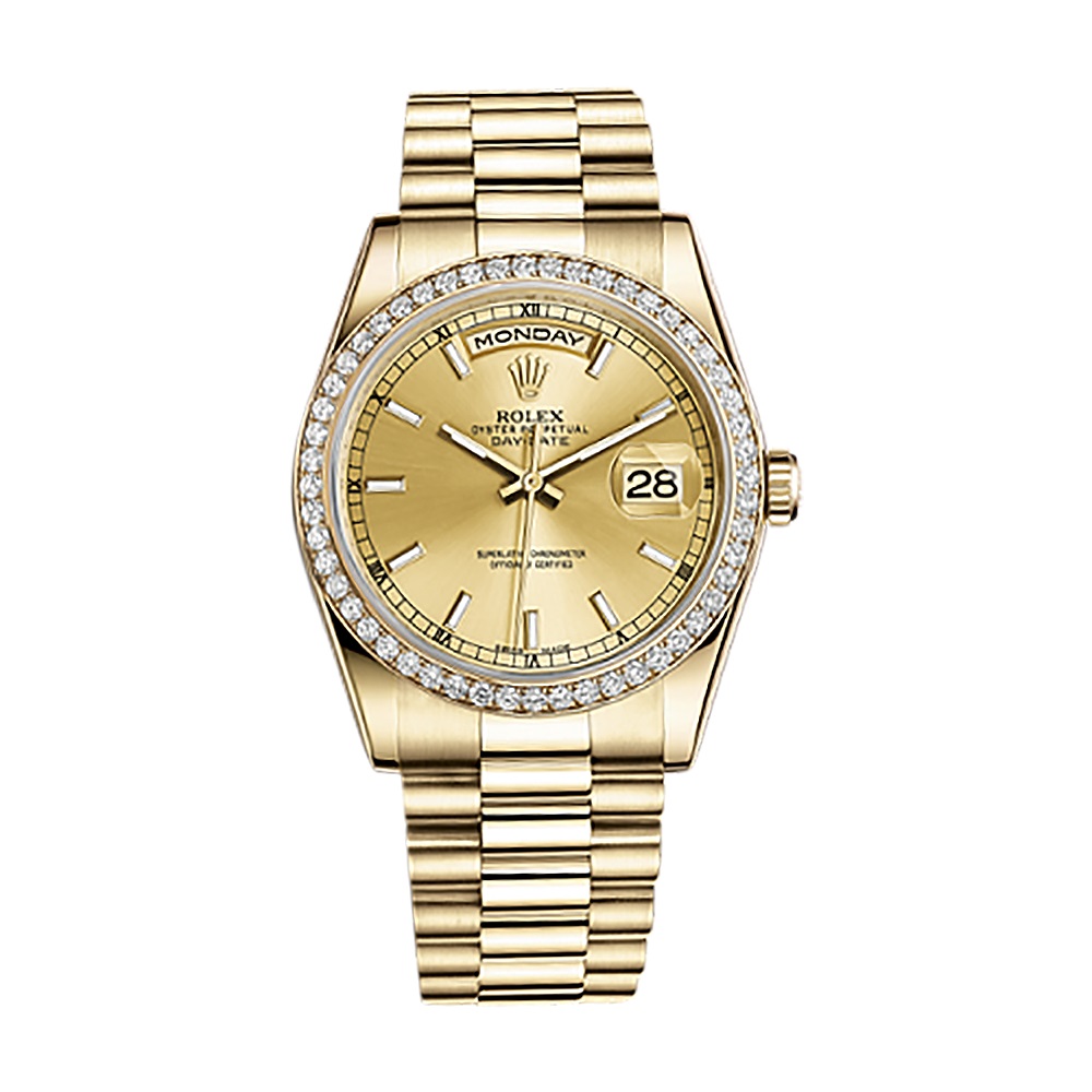Day-Date 36 118348 Gold Watch (Champagne)