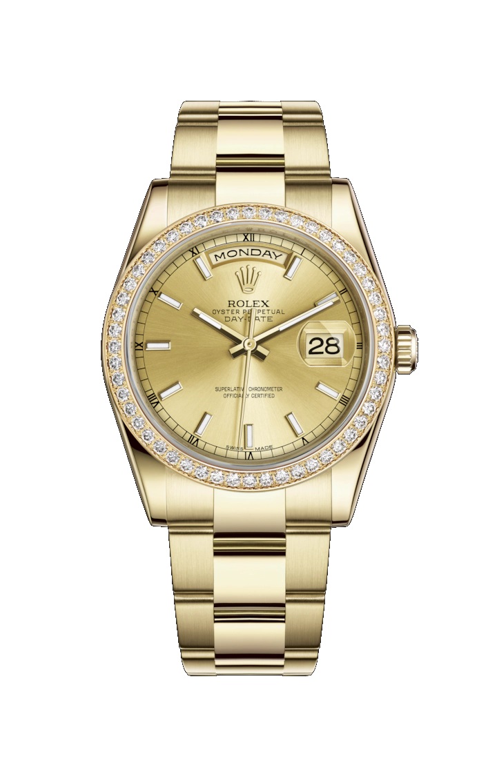 Day-Date 36 118348 Gold Watch (Champagne-Colour)