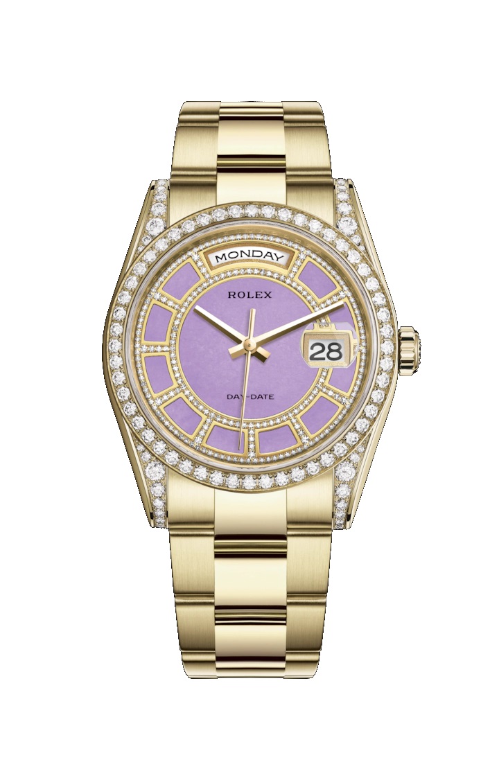 Day-Date 36 118388 Gold & Diamonds Watch (Carousel of Lavender Jade)