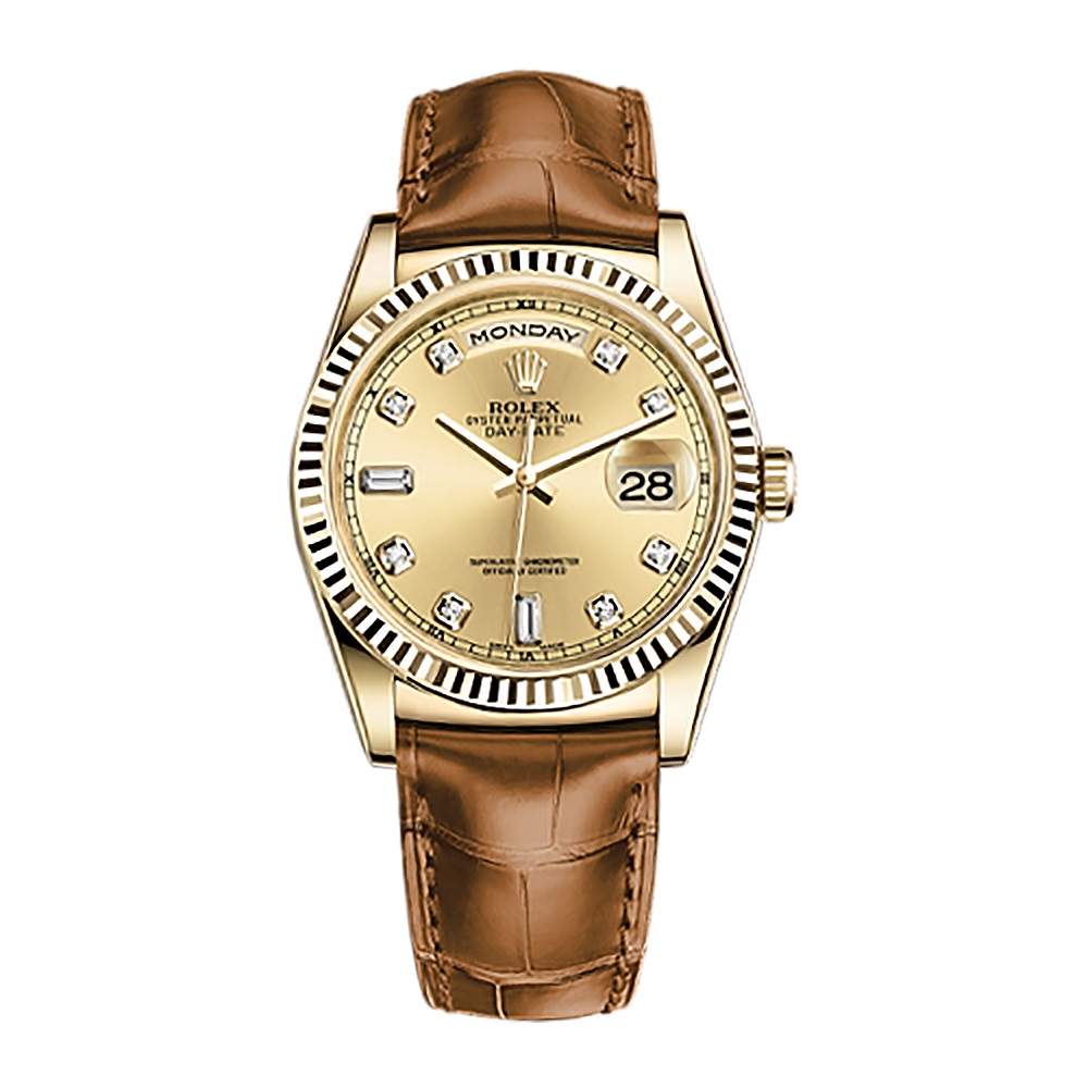 Day-Date 36 118138 Gold Watch (Champagne Set with Diamonds)