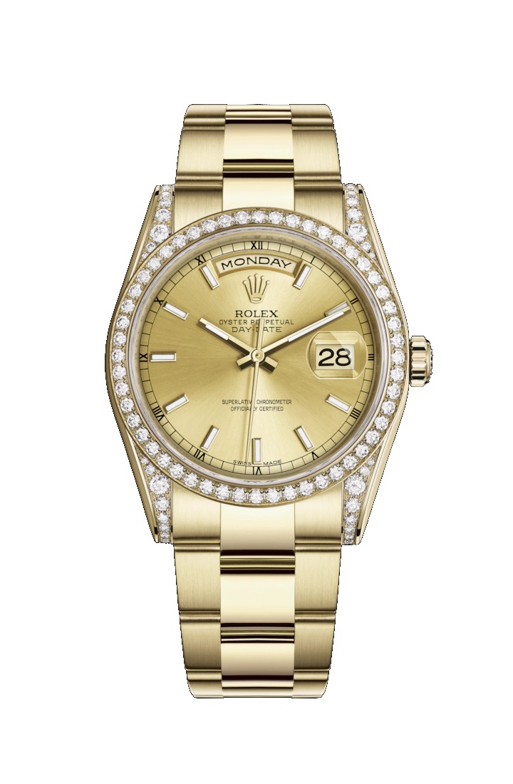 Day-Date 36 118388 Gold & Diamonds Watch ( Champagne-Colour)