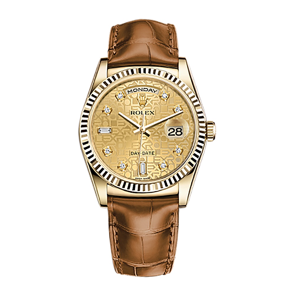 Day-Date 36 118138 Gold Watch (Champagne Jubilee Design Set with Diamonds)