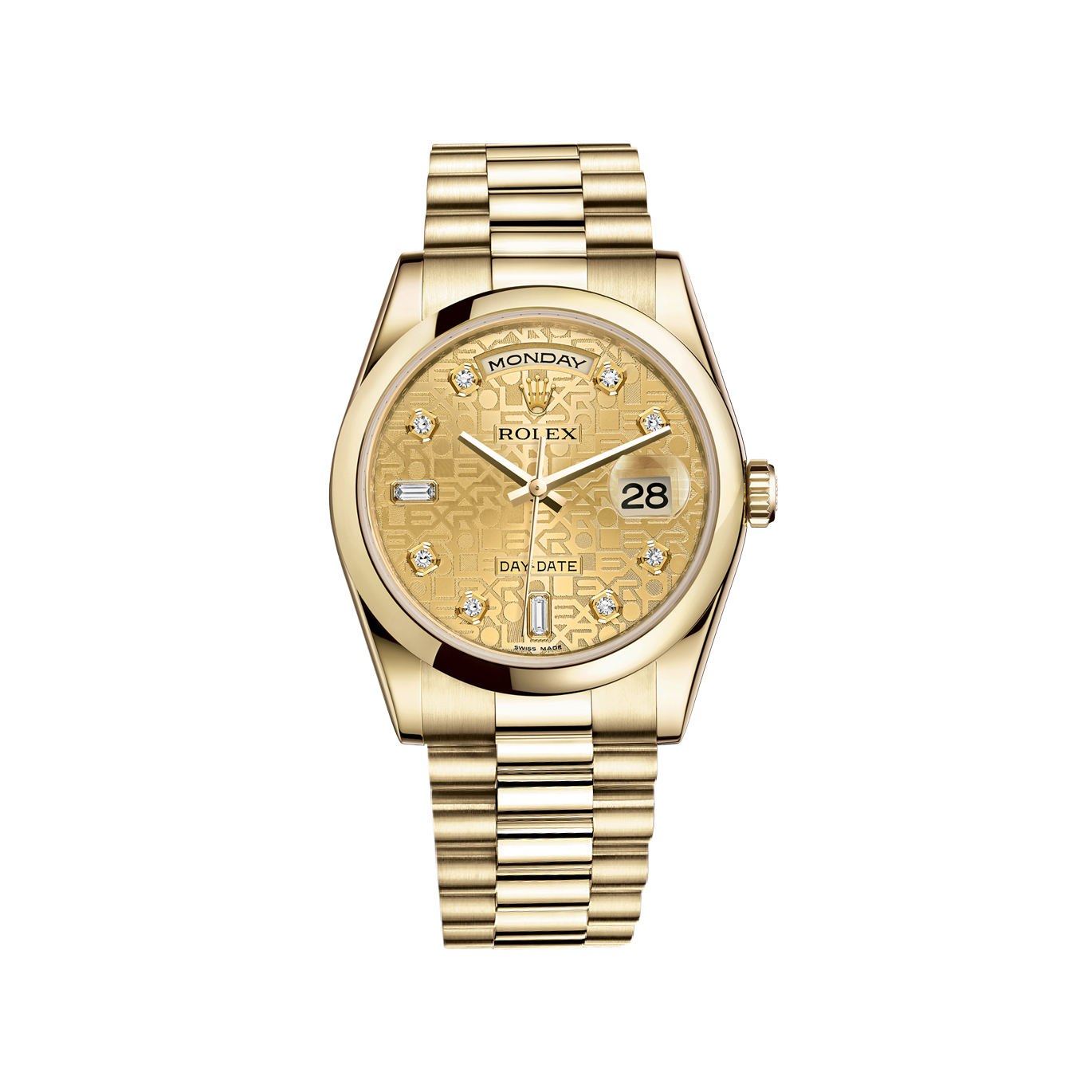Day-Date 36 118208 Gold Watch (Champagne Jubilee Design Set with Diamonds)