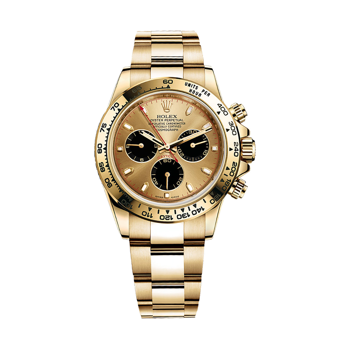 Cosmograph Daytona 116508 Gold Watch (Champagne, Black)