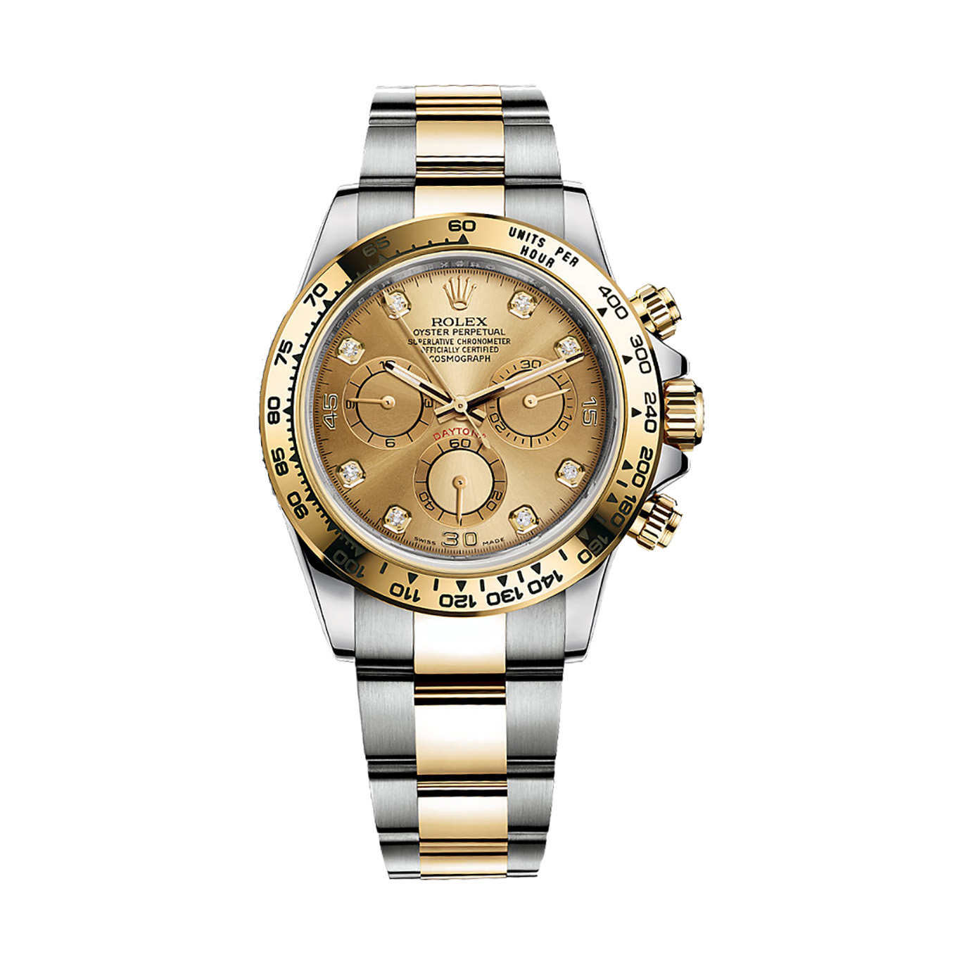 Cosmograph Daytona 116503 Gold & Stainless Steel Watch (Champagne Set With Diamonds)