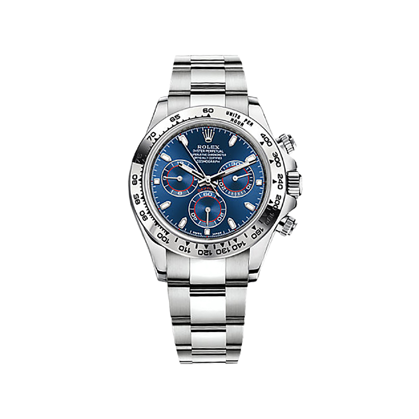 Cosmograph Daytona 116509 White Gold Watch (Blue)