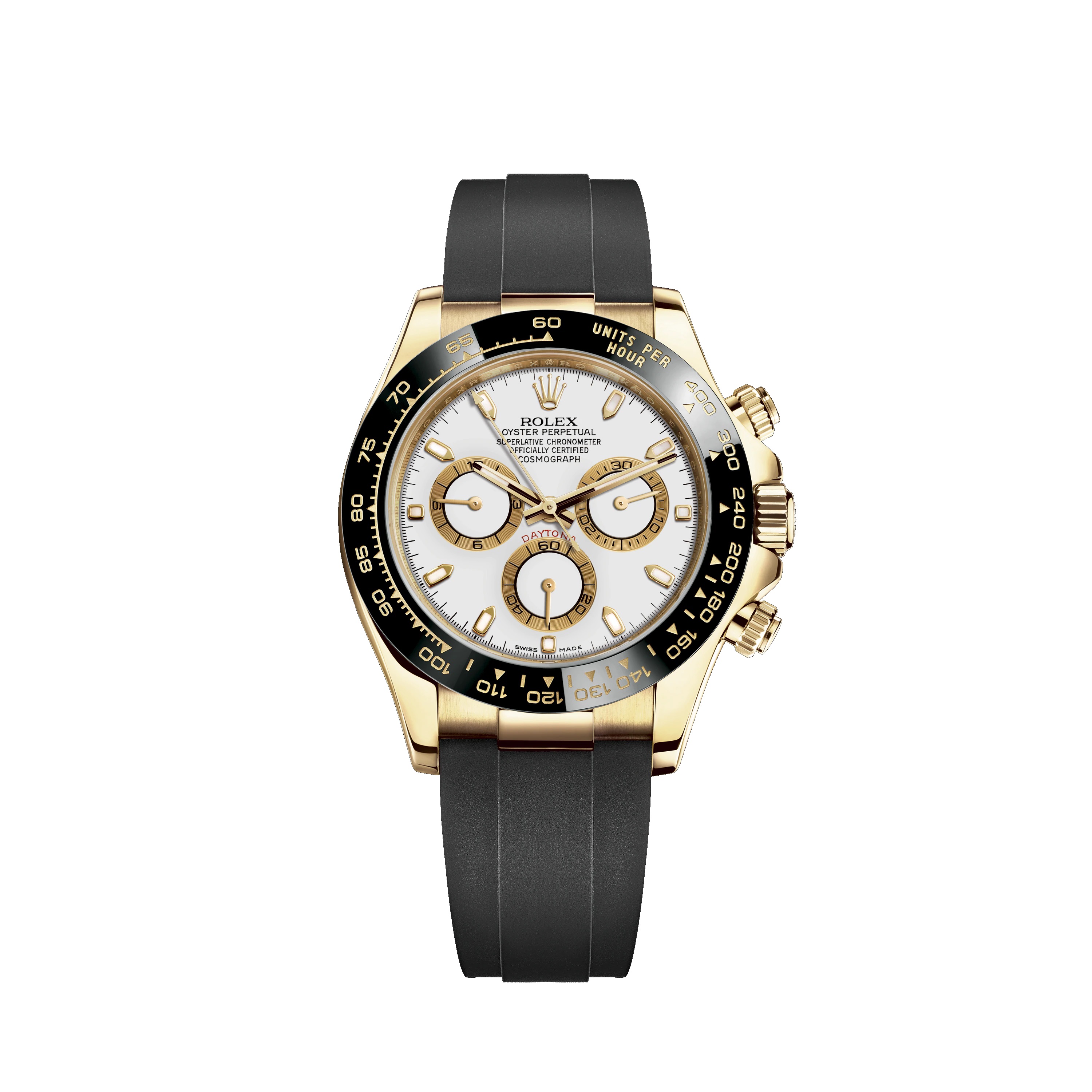 Cosmograph Daytona 116518LN Gold Watch (White)