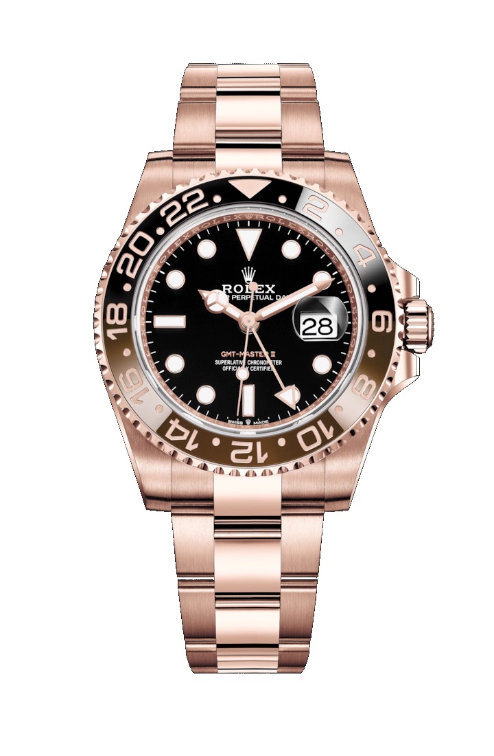 GMT-Master II 126715CHNR Rose Gold Watch (Black)