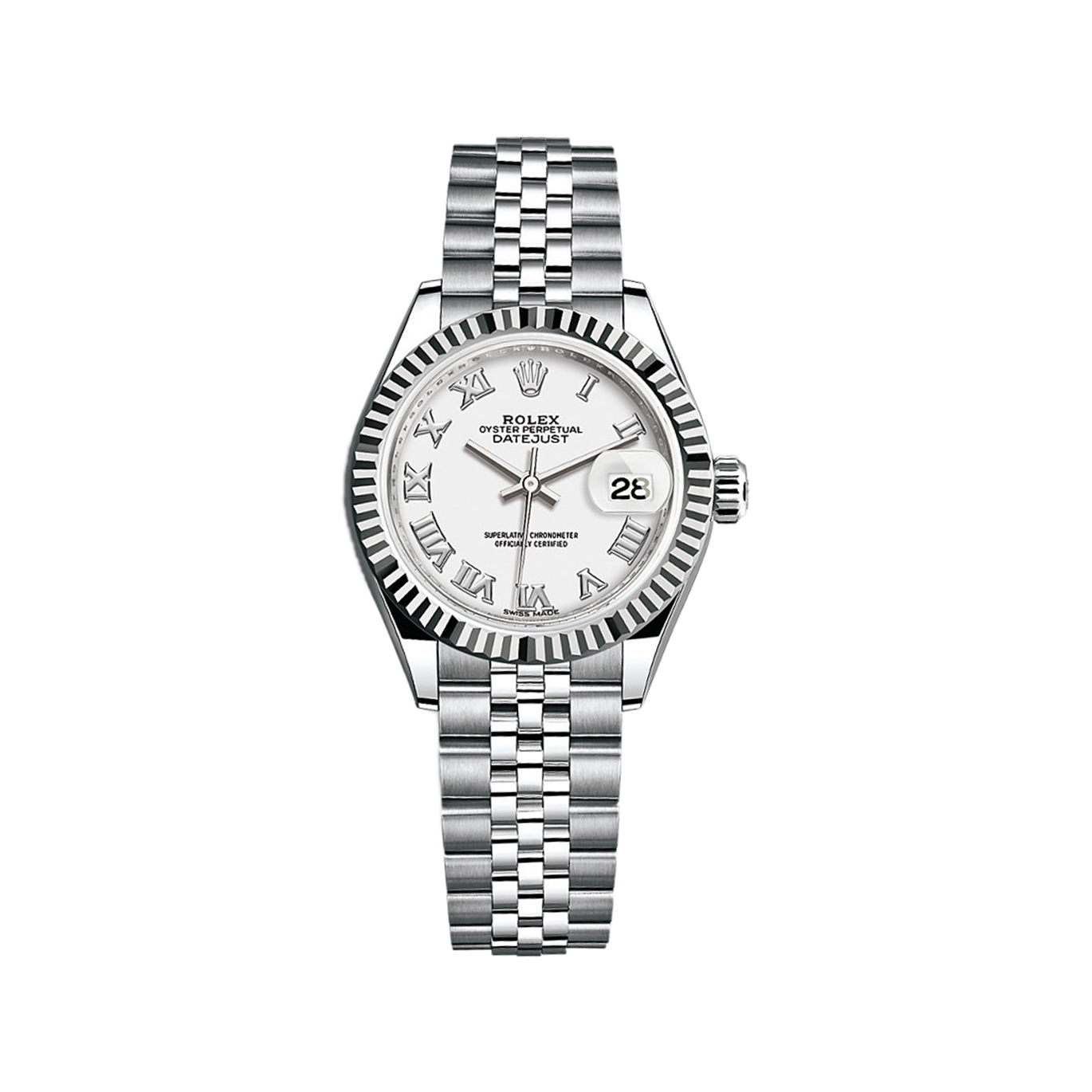 Lady-Datejust 28 279174 White Gold & Stainless Steel Watch (White)