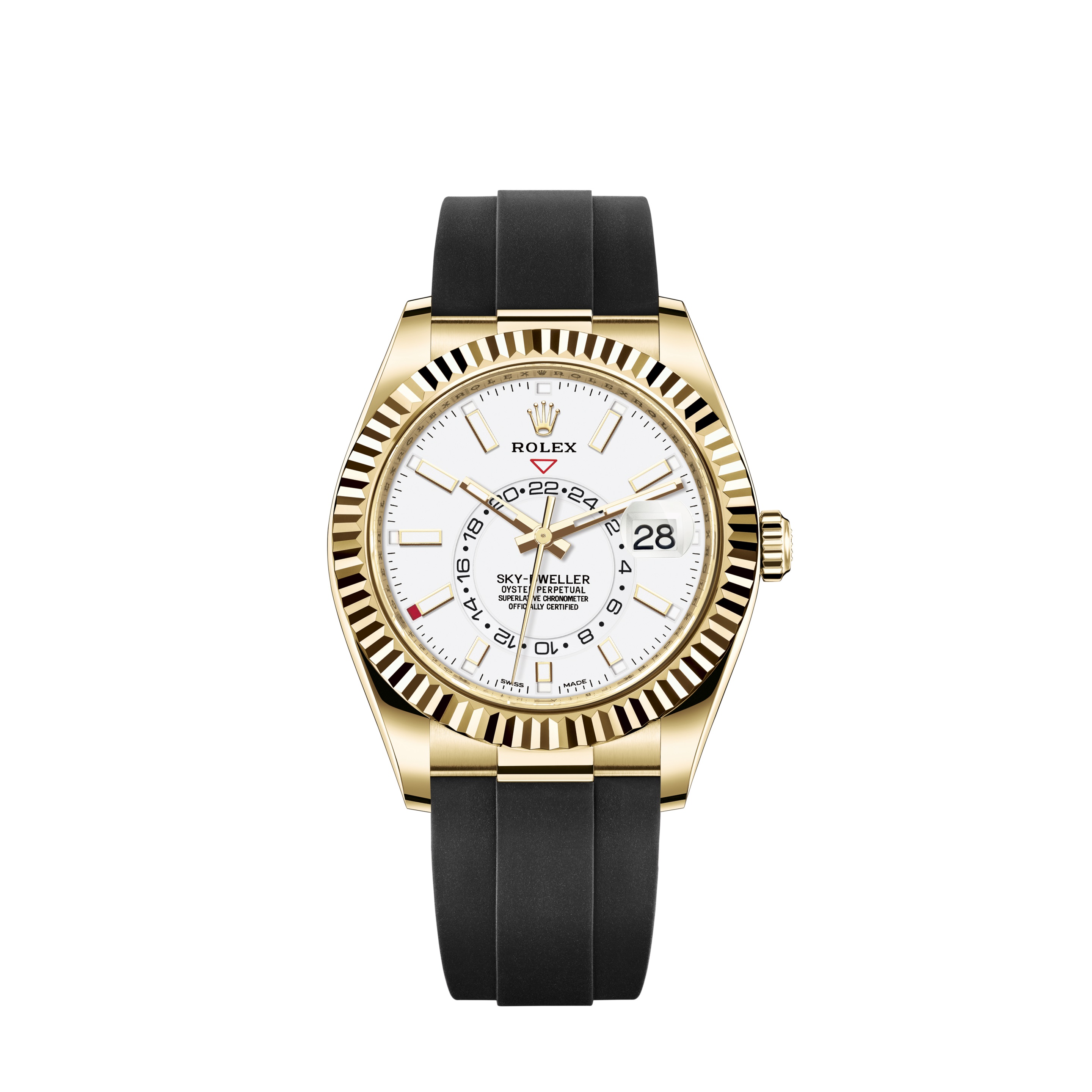 Sky-Dweller 326238 Yellow Gold Watch (White)
