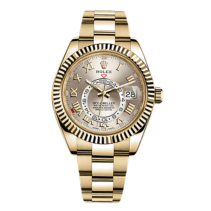 Sky-Dweller 326938 Gold Watch (Silver)
