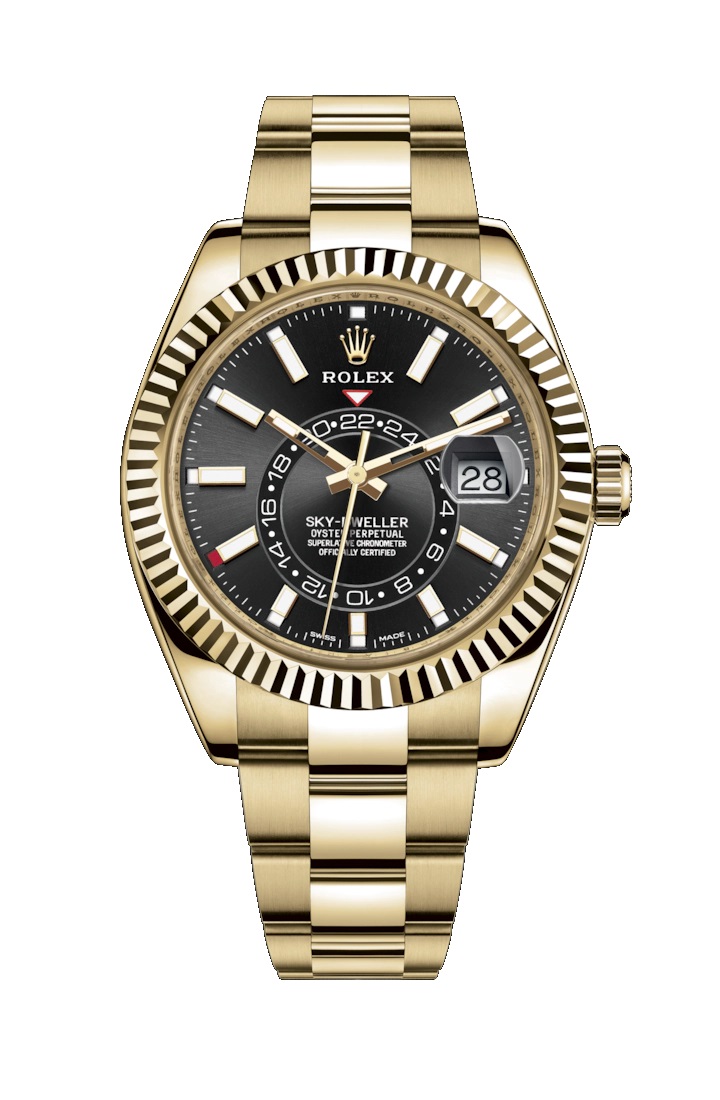 Sky-Dweller 326938 Gold Watch (Black)