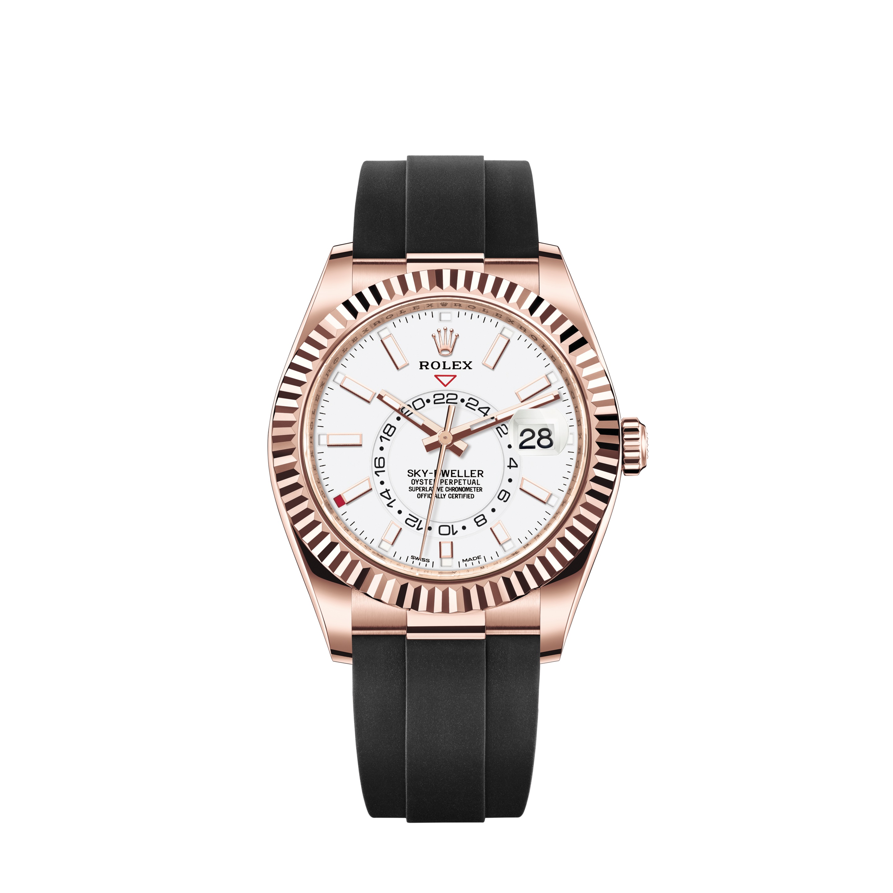 Sky-Dweller 326235 Rose Gold Watch (White)