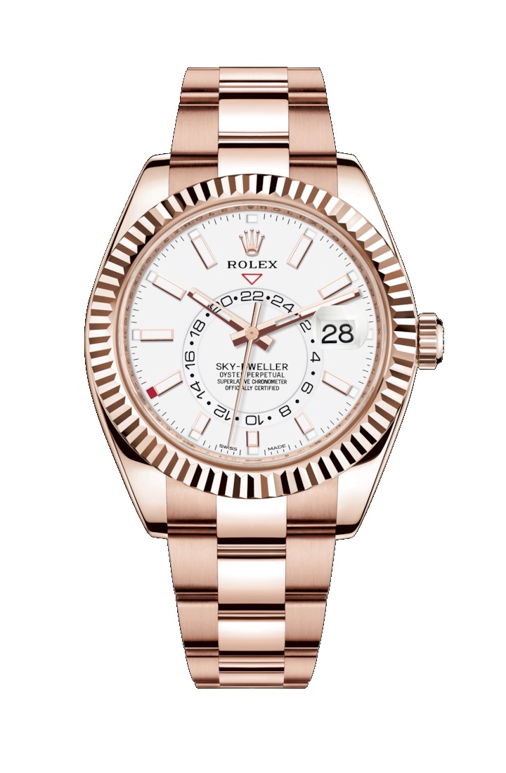 Sky-Dweller 326935 Rose Gold Watch (White)