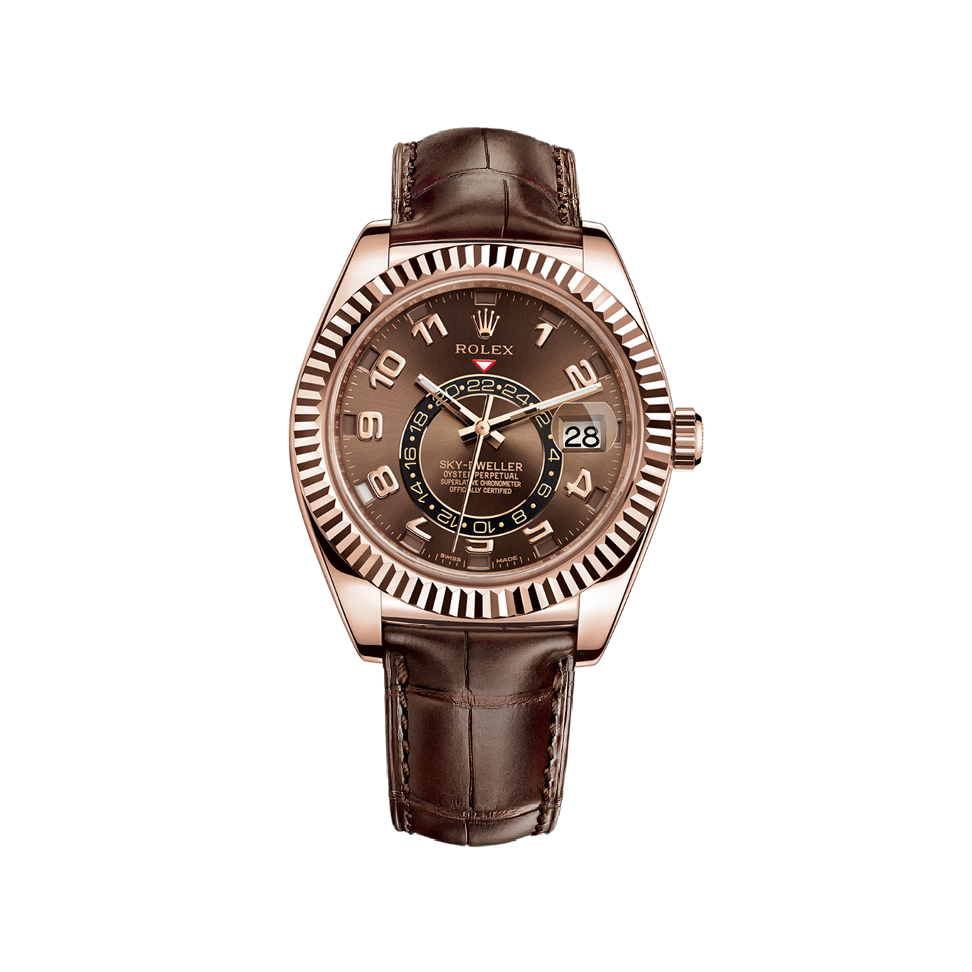 Sky-Dweller 326135 Rose Gold Watch (Chocolate)