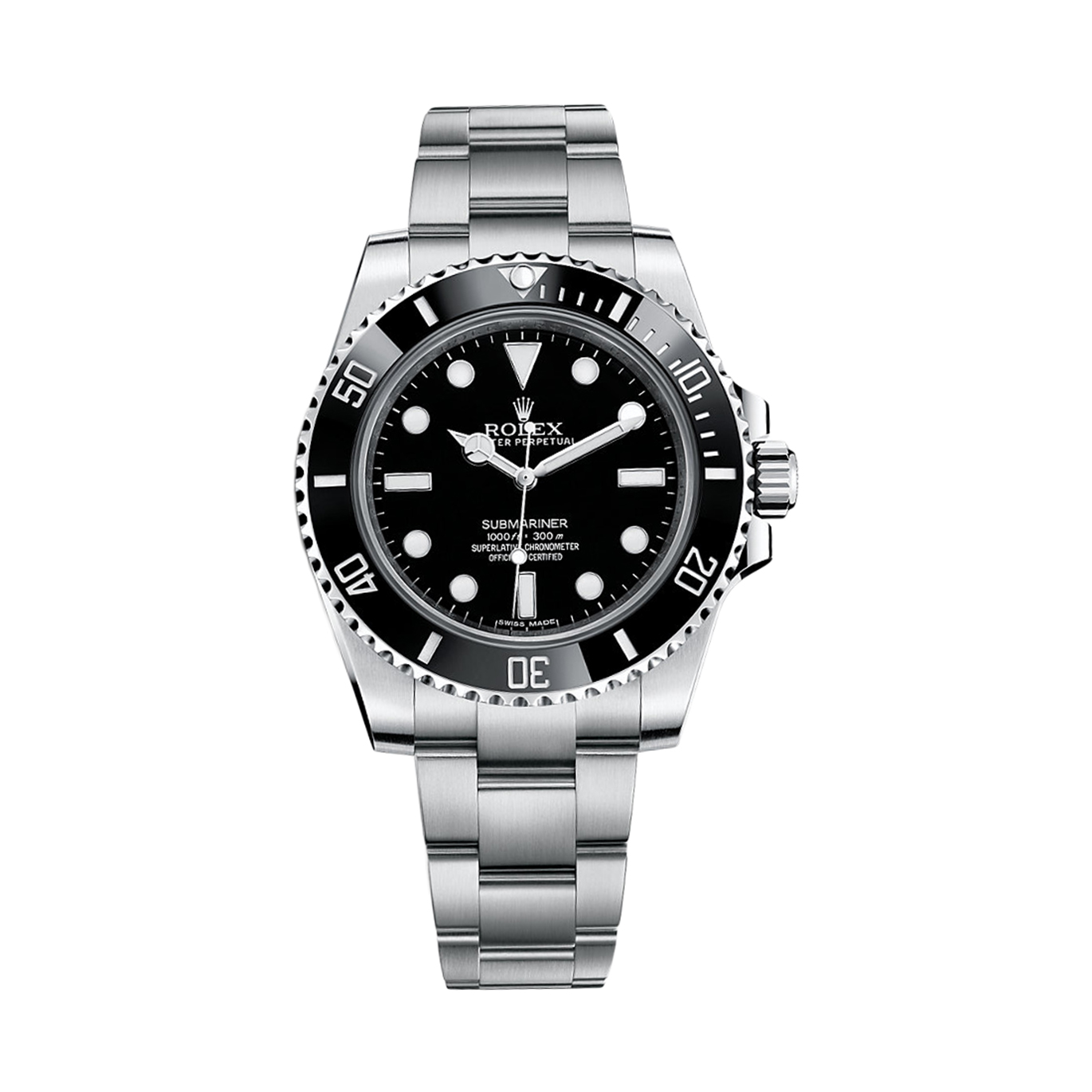 Submariner 114060 Stainless Steel Watch (Black)