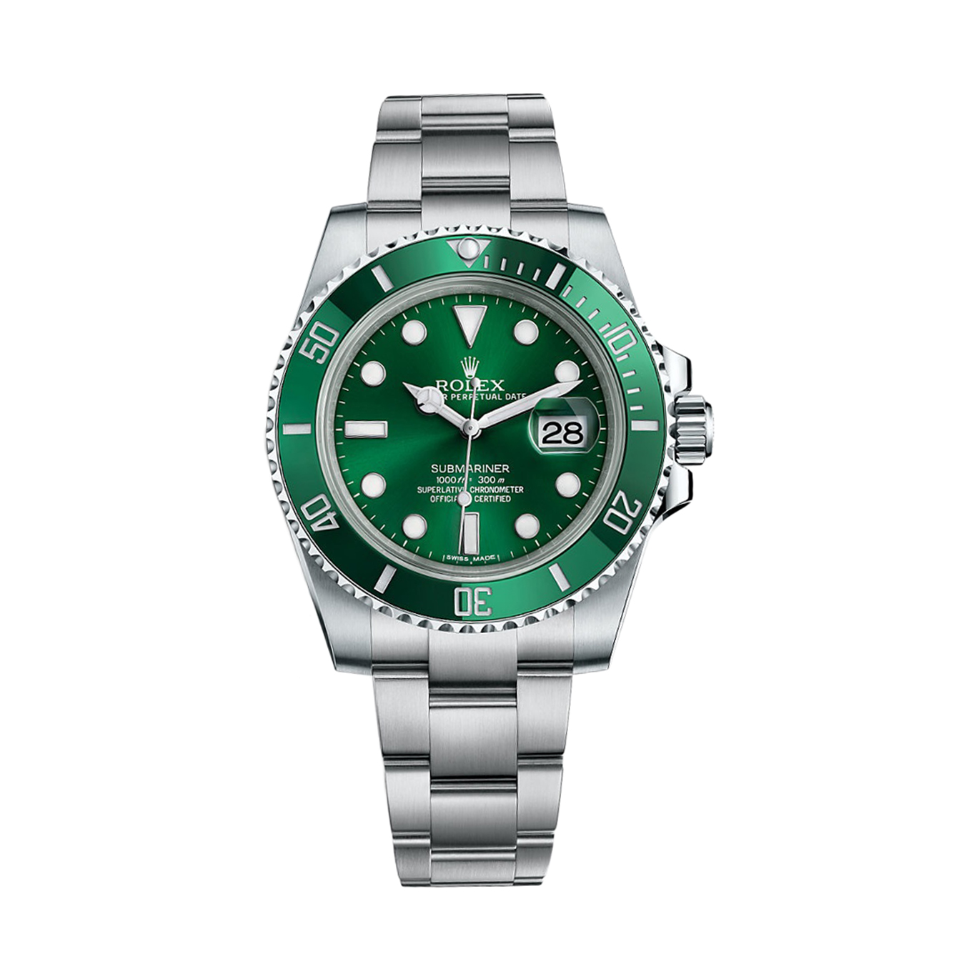 Submariner 116610LV Stainless Steel Watch (Green)