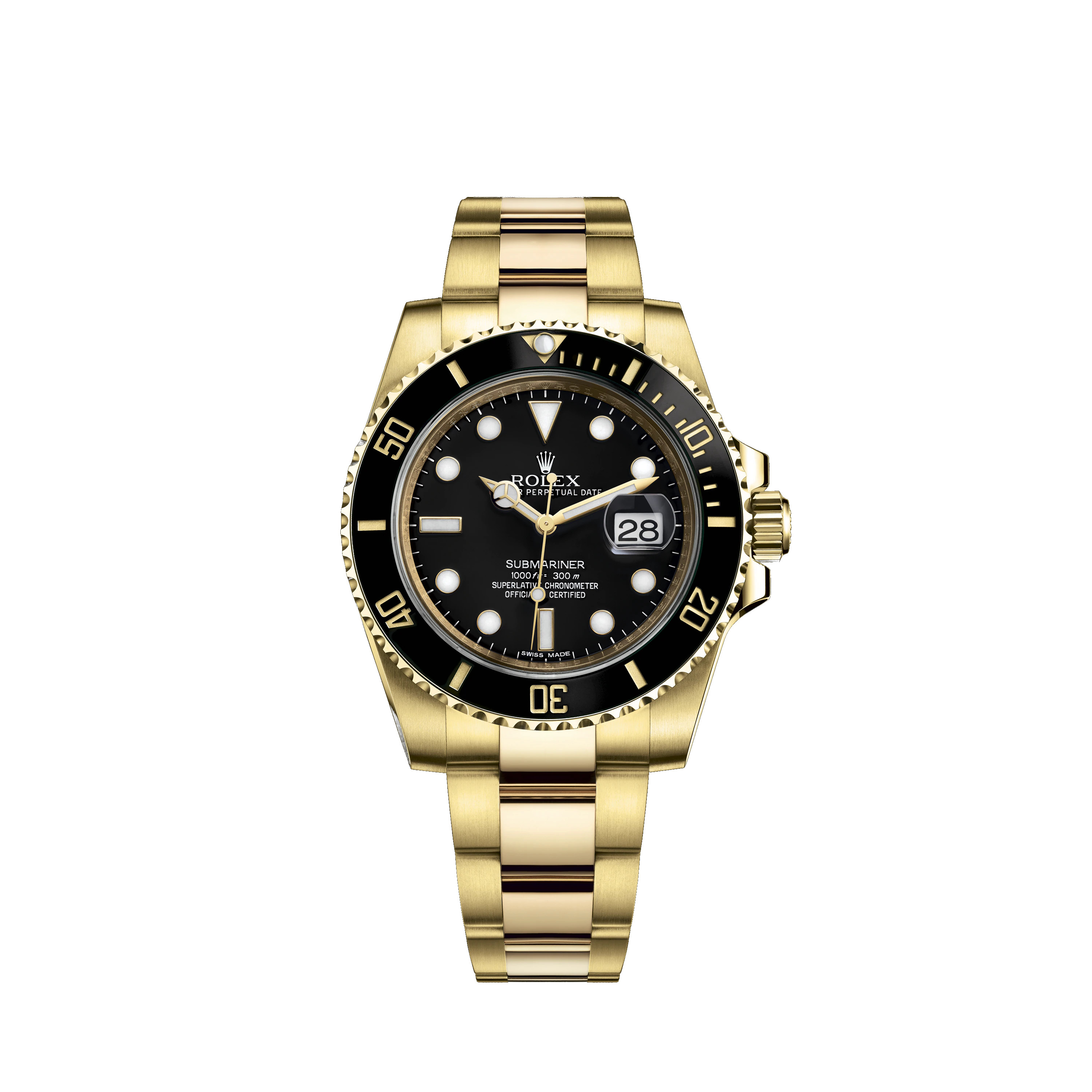 Submariner 116618LN Gold Watch (Black)