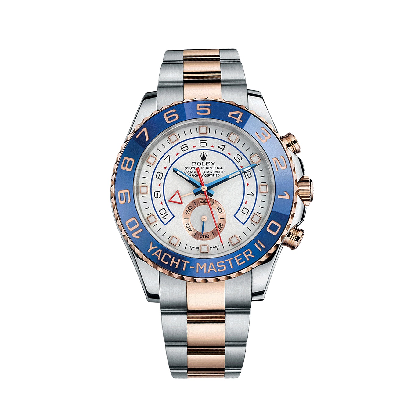 Yacht-Master II 116681 Rose Gold & Stainless Steel Watch (White)