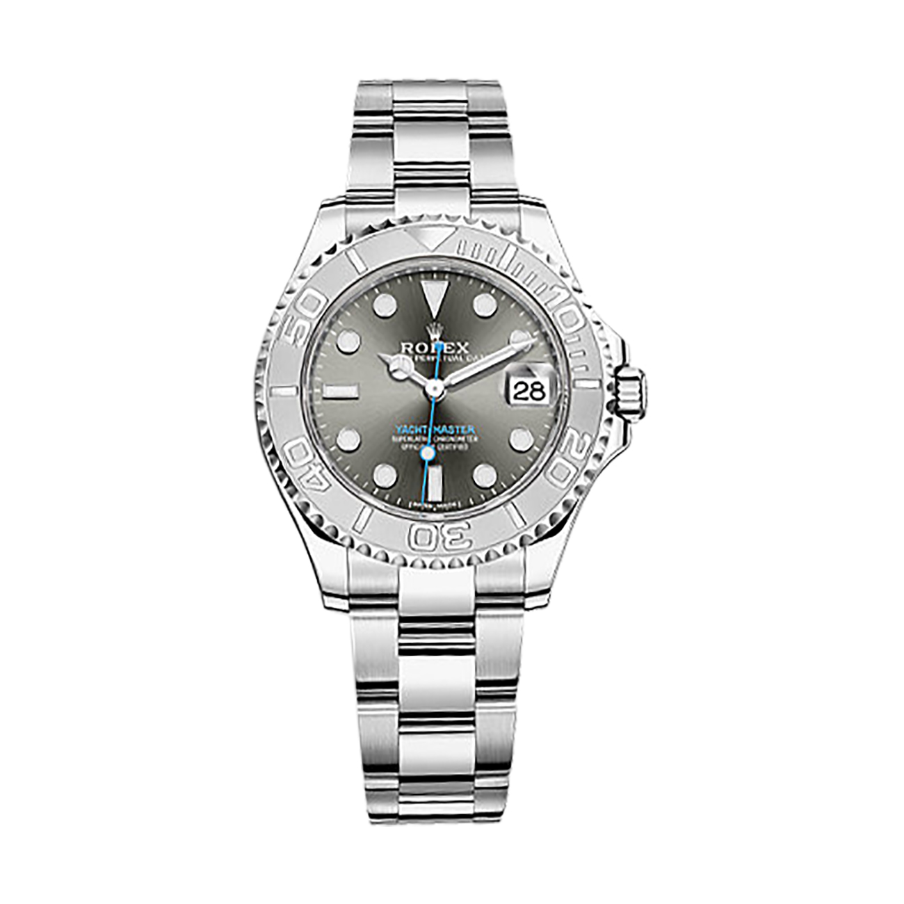Yacht-Master 37 268622 Platinum & Stainless Steel Watch (Dark Rhodium)
