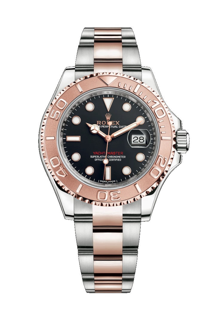 Yacht-Master 40 116621 Rose Gold & Stainless Steel Watch (Black)